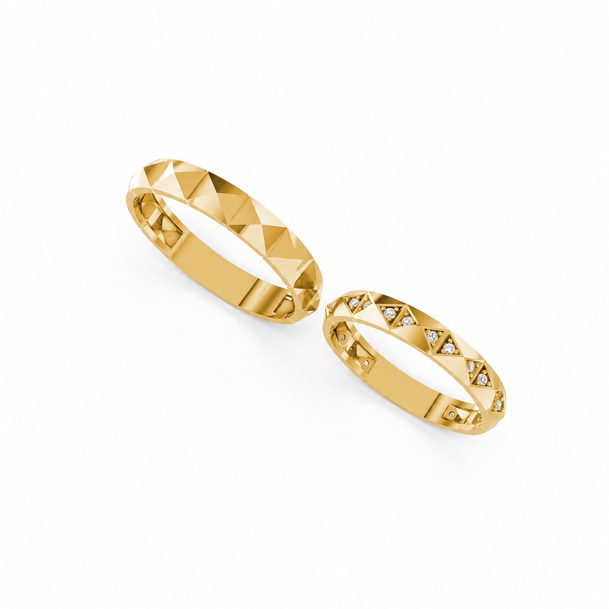 Nhẫn cưới A192 màu Vàng Gold thiết kế tinh xảo, độc đáo