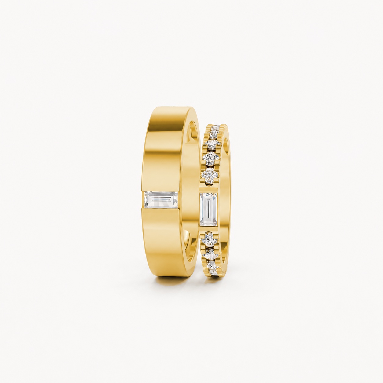 NHẪN CƯỚI A193 Vàng Gold thiết kế phá cách, sang trọng