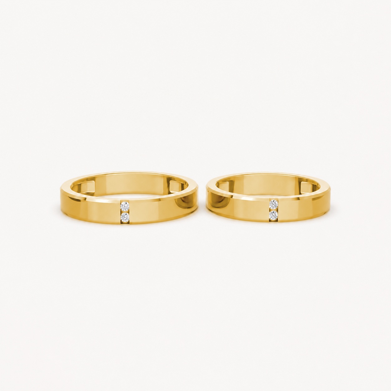 Nhẫn cưới A194 màu Vàng Gold thiết kế tinh xảo, độc đáo