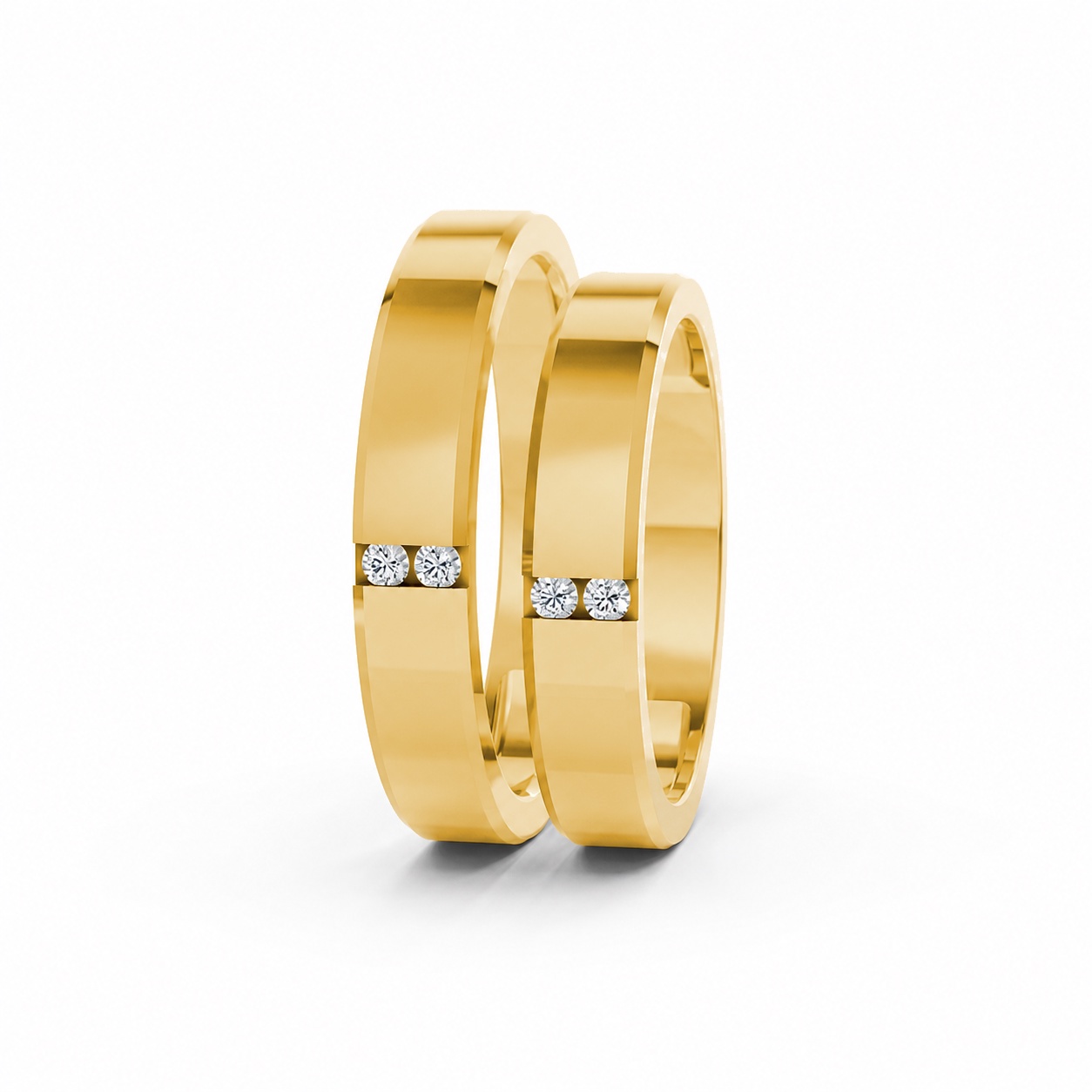 Nhẫn cưới A194 màu Vàng Gold vàng 10K/14K/18K/607 cao cấp, thanh lịch