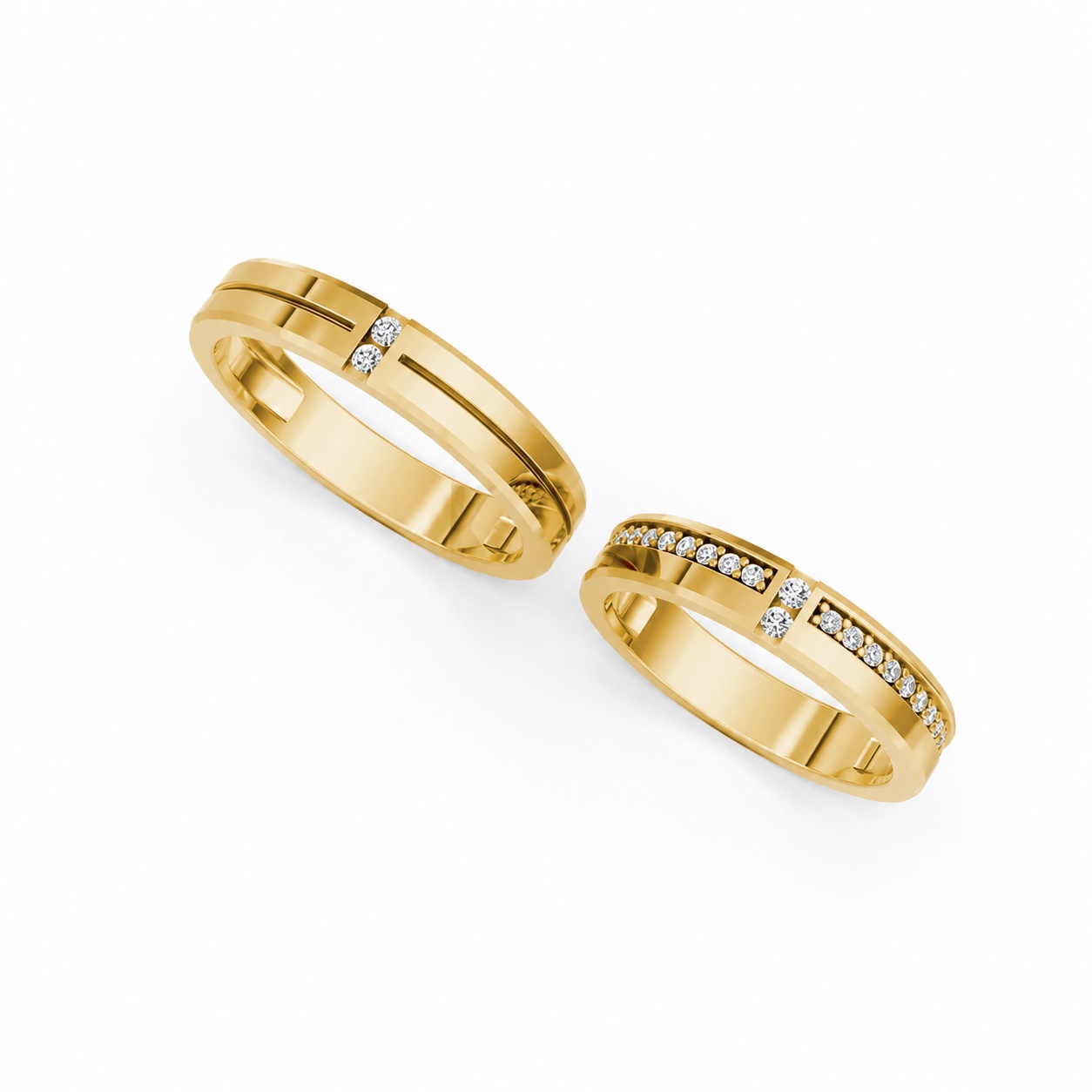 NHẪN CƯỚI A195 Vàng Gold thiết kế tinh xảo, độc đáo