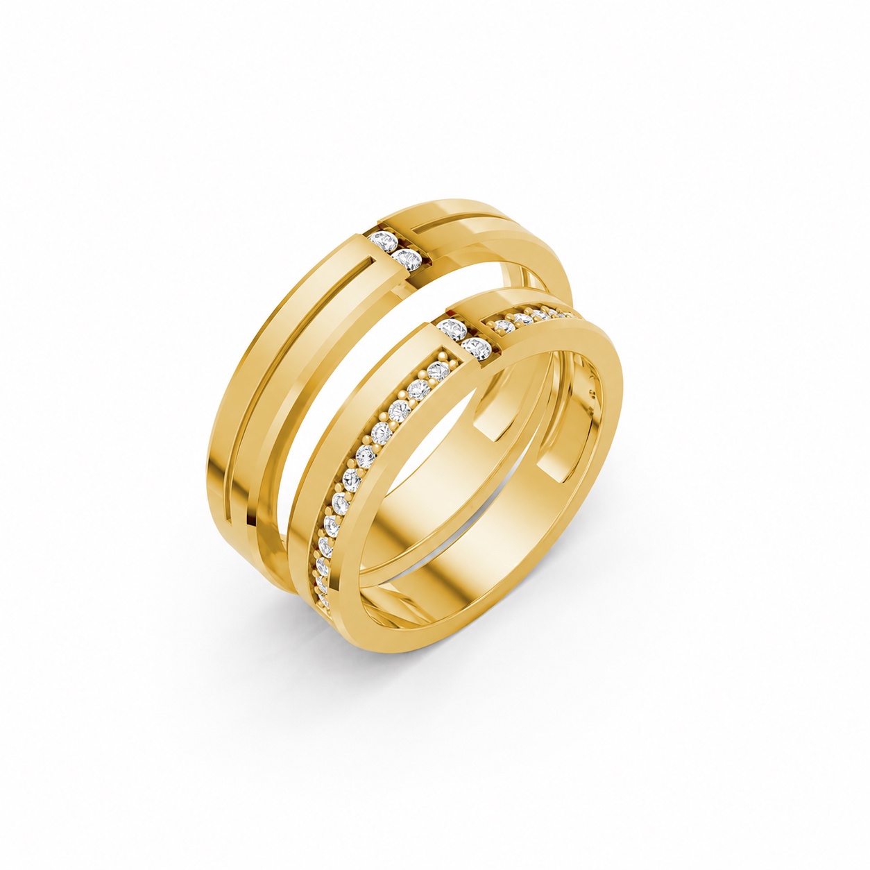 NHẪN CƯỚI A195 Vàng Gold thiết kế tinh tế, sang trọng