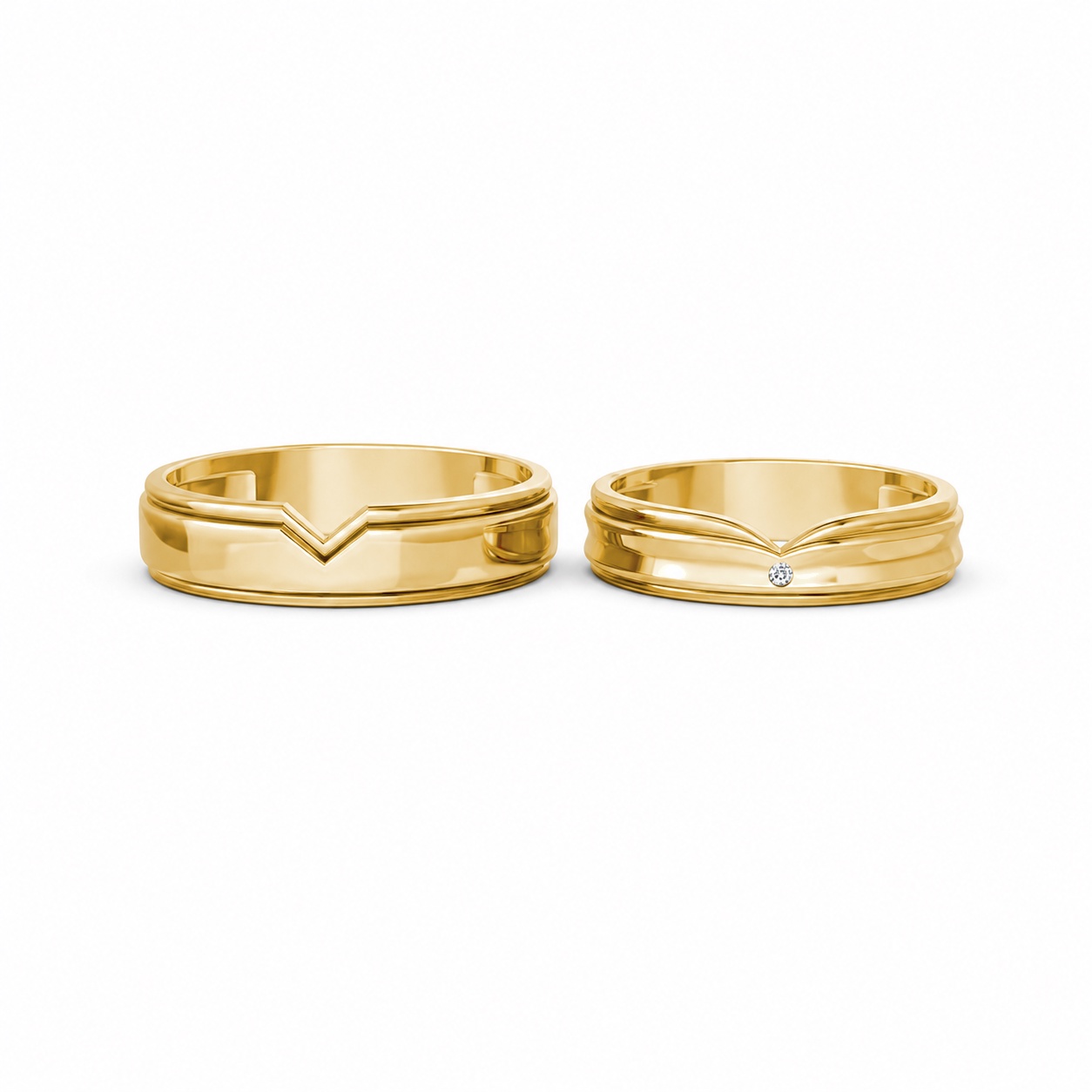 NHẪN CƯỚI A197 Vàng Gold vàng 10K/14K/18K/607 cao cấp, thanh lịch