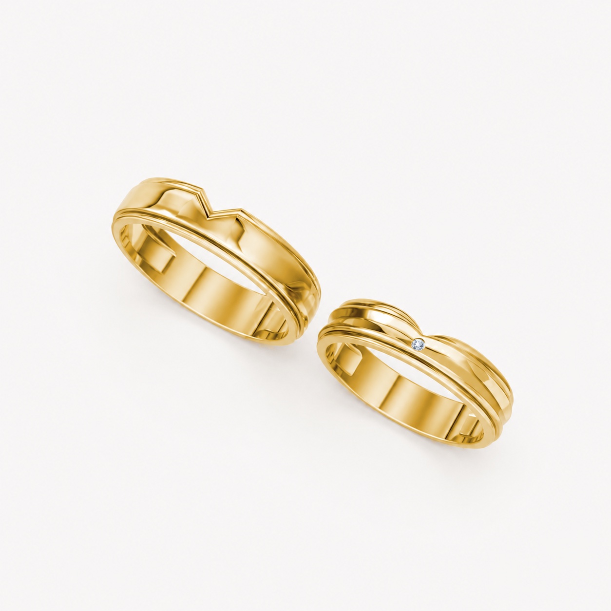NHẪN CƯỚI A197 Vàng Gold thiết kế tinh xảo, độc đáo