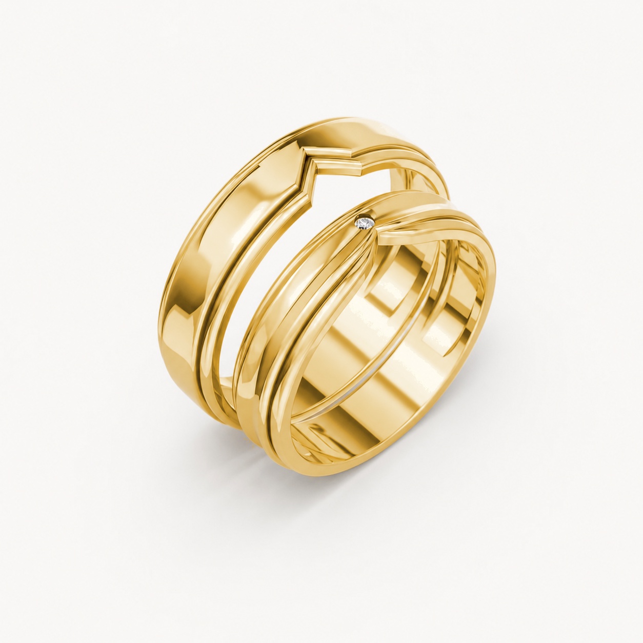 NHẪN CƯỚI A197 Vàng Gold thiết kế tinh tế, sang trọng