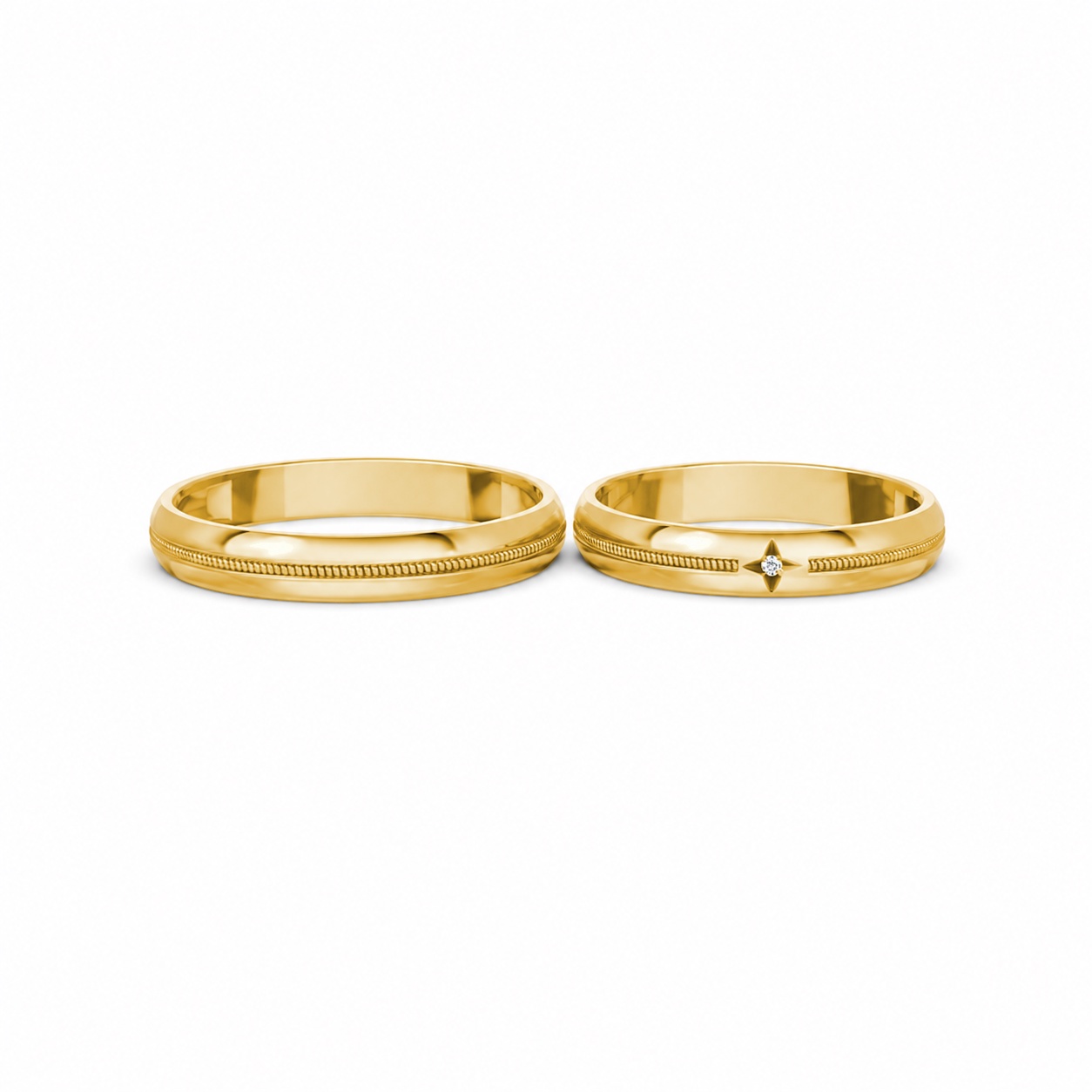 NHẪN CƯỚI A200 Vàng Gold vàng 10K/14K/18K/607 cao cấp, thanh lịch