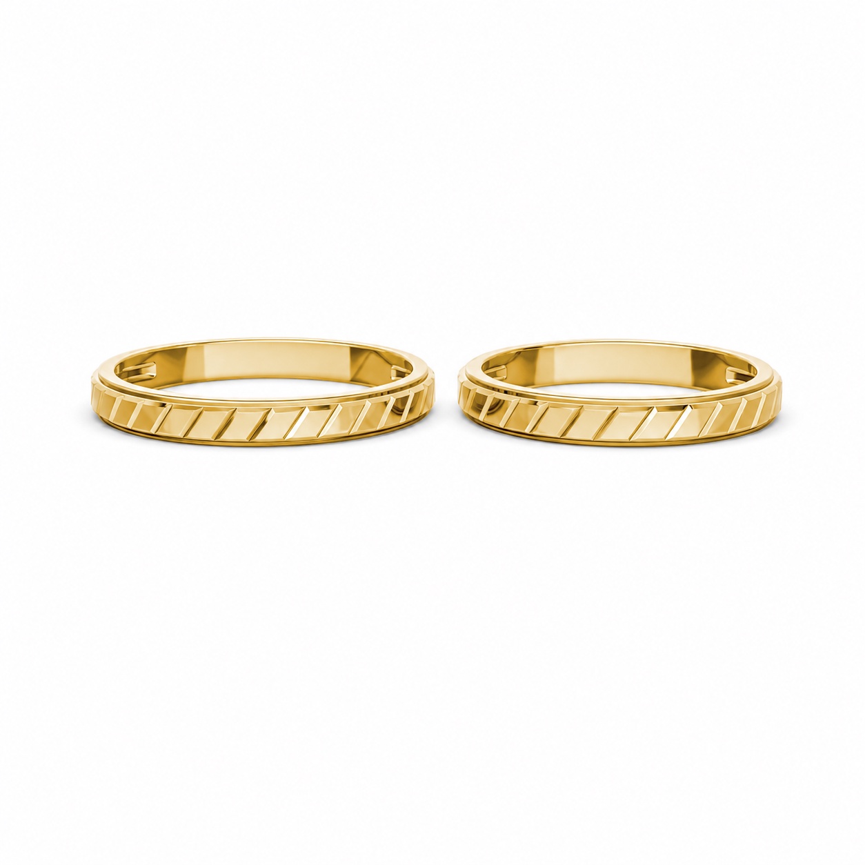 Nhẫn cưới A209 màu Vàng Gold thiết kế tinh xảo, độc đáo