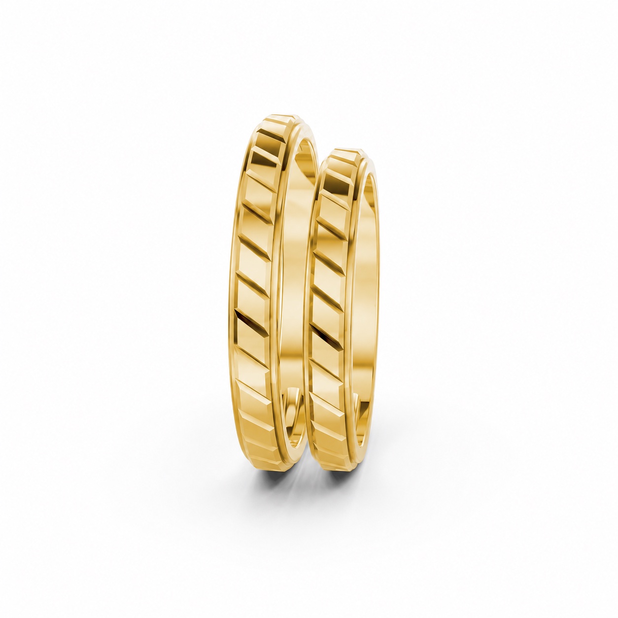 Nhẫn cưới A209 màu Vàng Gold thiết kế phá cách, sang trọng