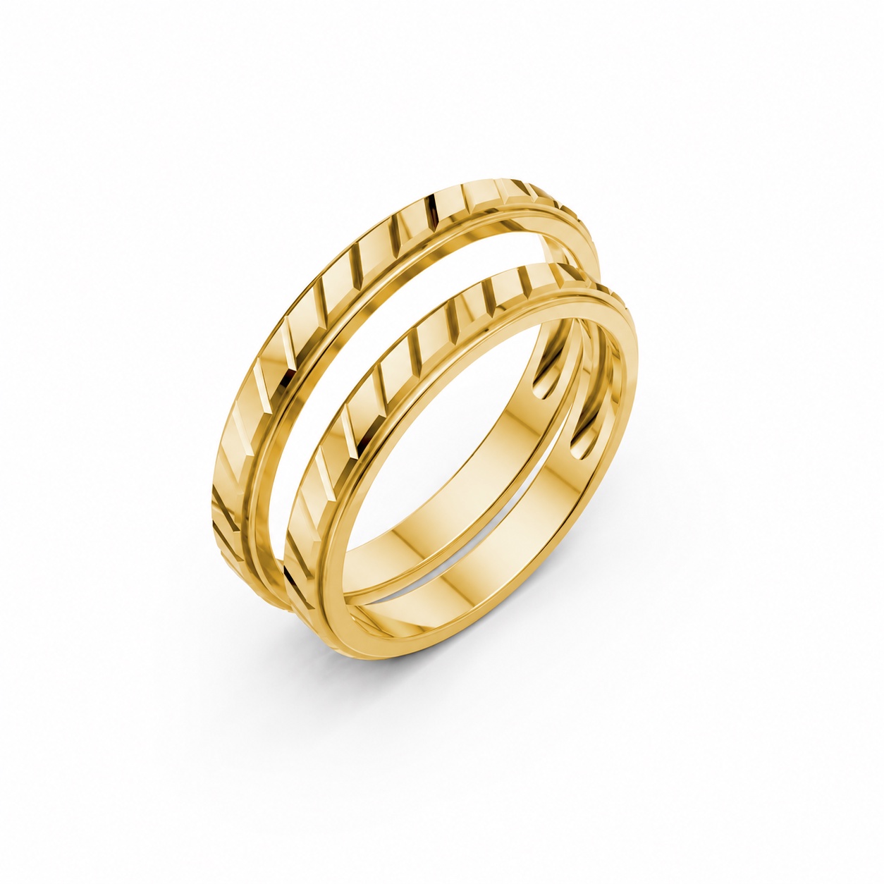 Nhẫn cưới A209 màu Vàng Gold thiết kế tinh tế, sang trọng