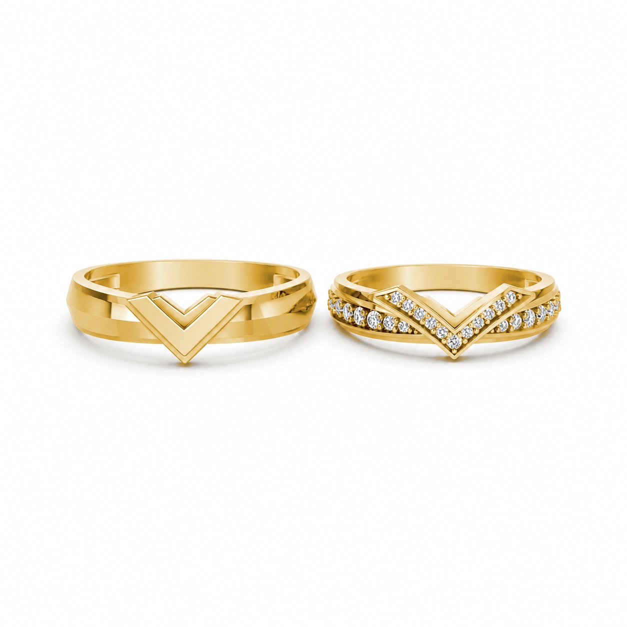 NHẪN CƯỚI A214 Vàng Gold vàng 10K/14K/18K/607 cao cấp, thanh lịch
