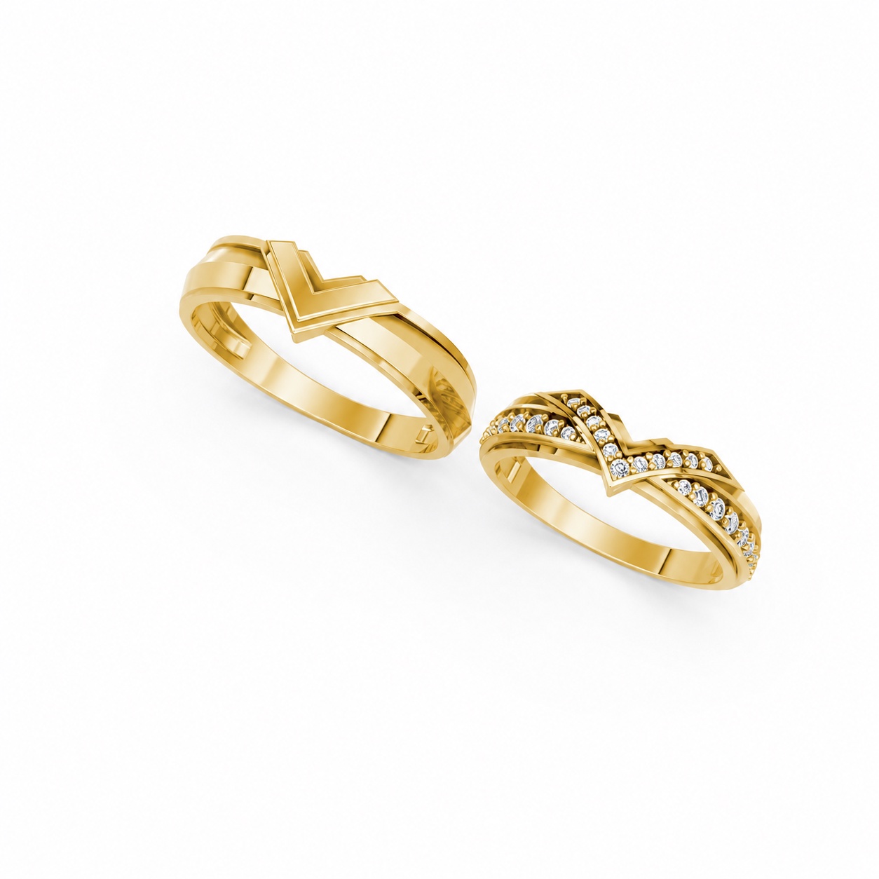 NHẪN CƯỚI A214 Vàng Gold thiết kế tinh xảo, độc đáo
