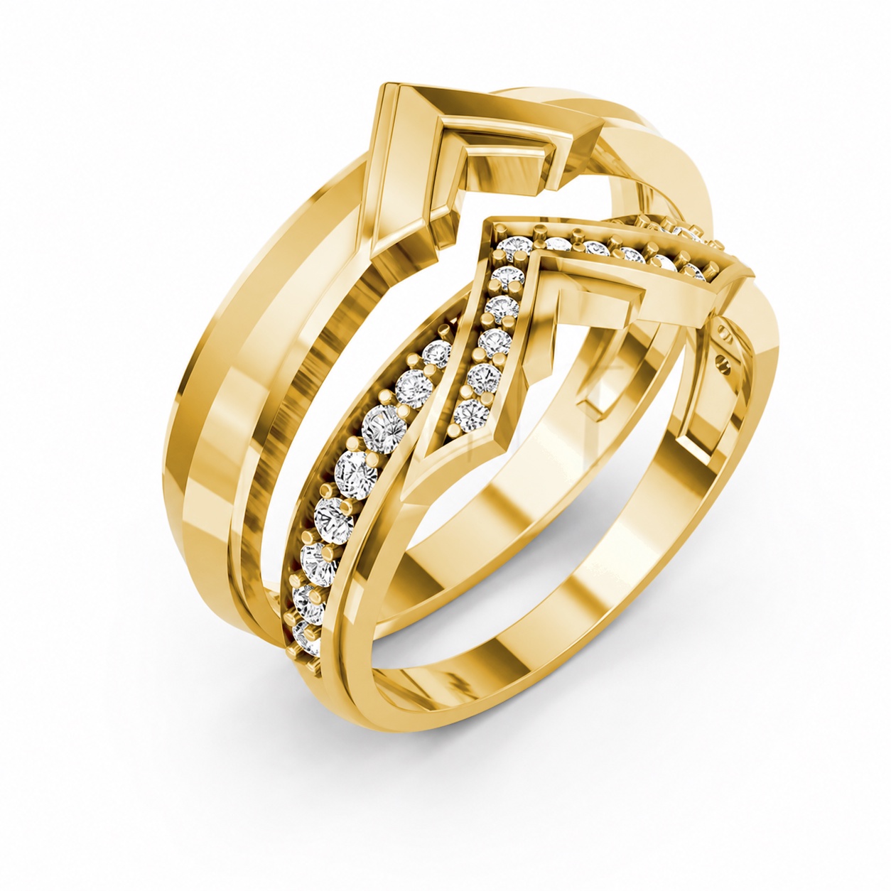 NHẪN CƯỚI A214 Vàng Gold thiết kế tinh tế, sang trọng