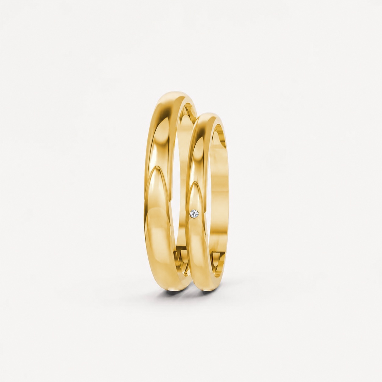 Nhẫn cưới A216 màu Vàng Gold thiết kế tinh xảo, độc đáo