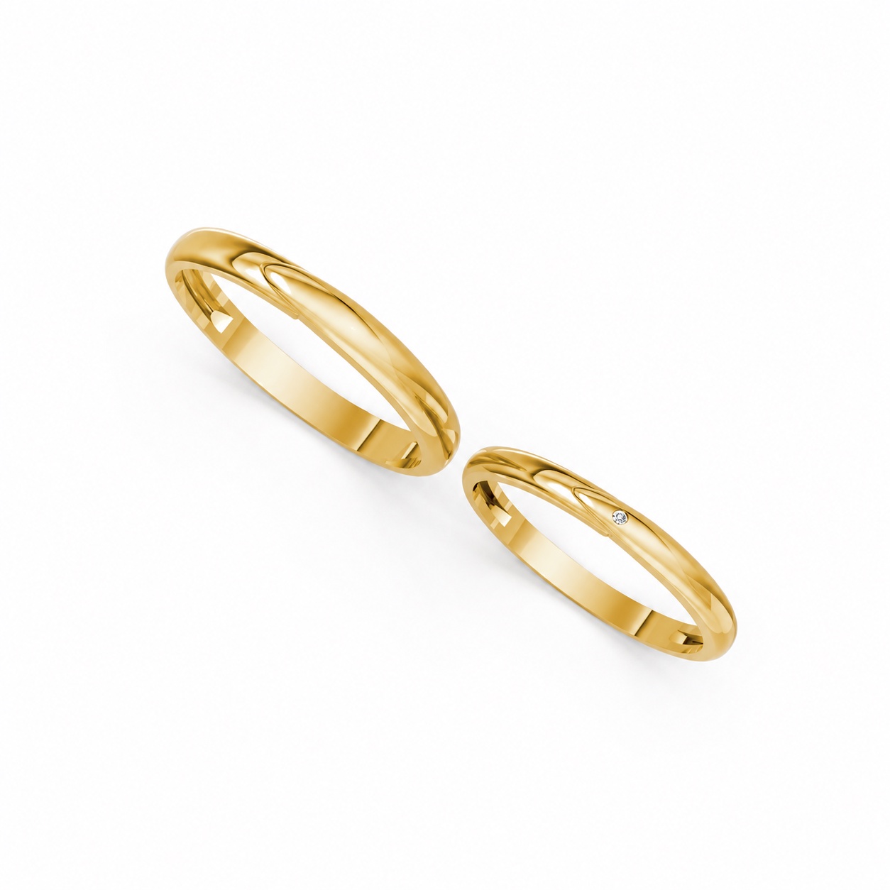 Nhẫn cưới A216 màu Vàng Gold vàng 10K/14K/18K/607 cao cấp, thanh lịch