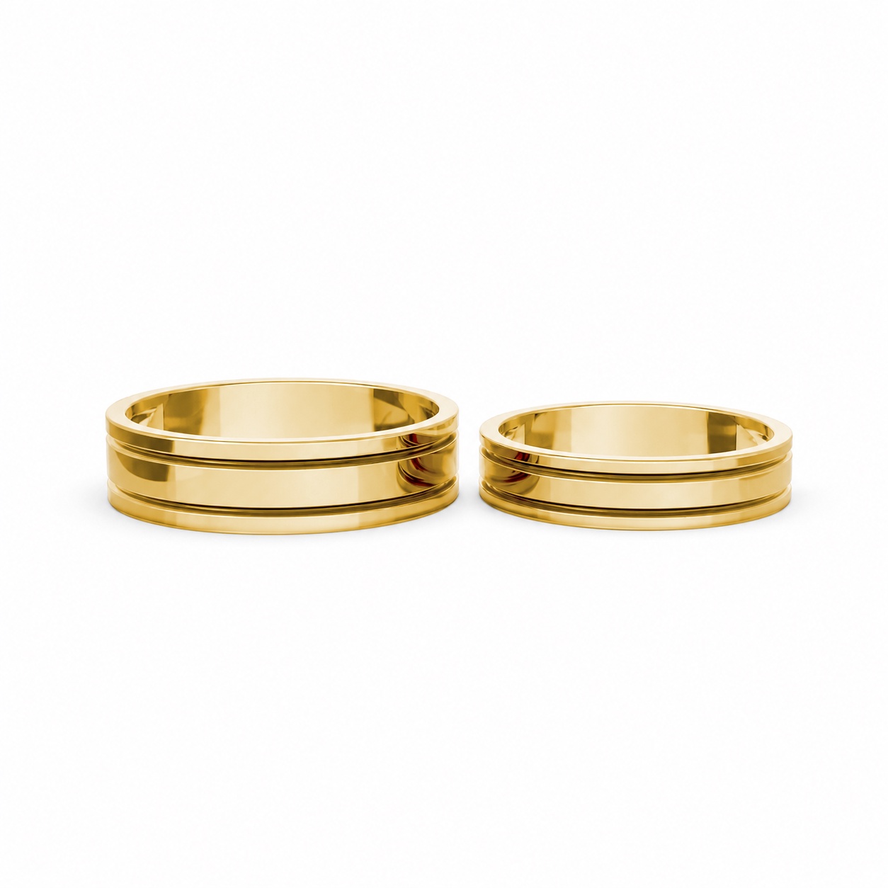Nhẫn cưới A223 màu Vàng Gold thiết kế phá cách, sang trọng
