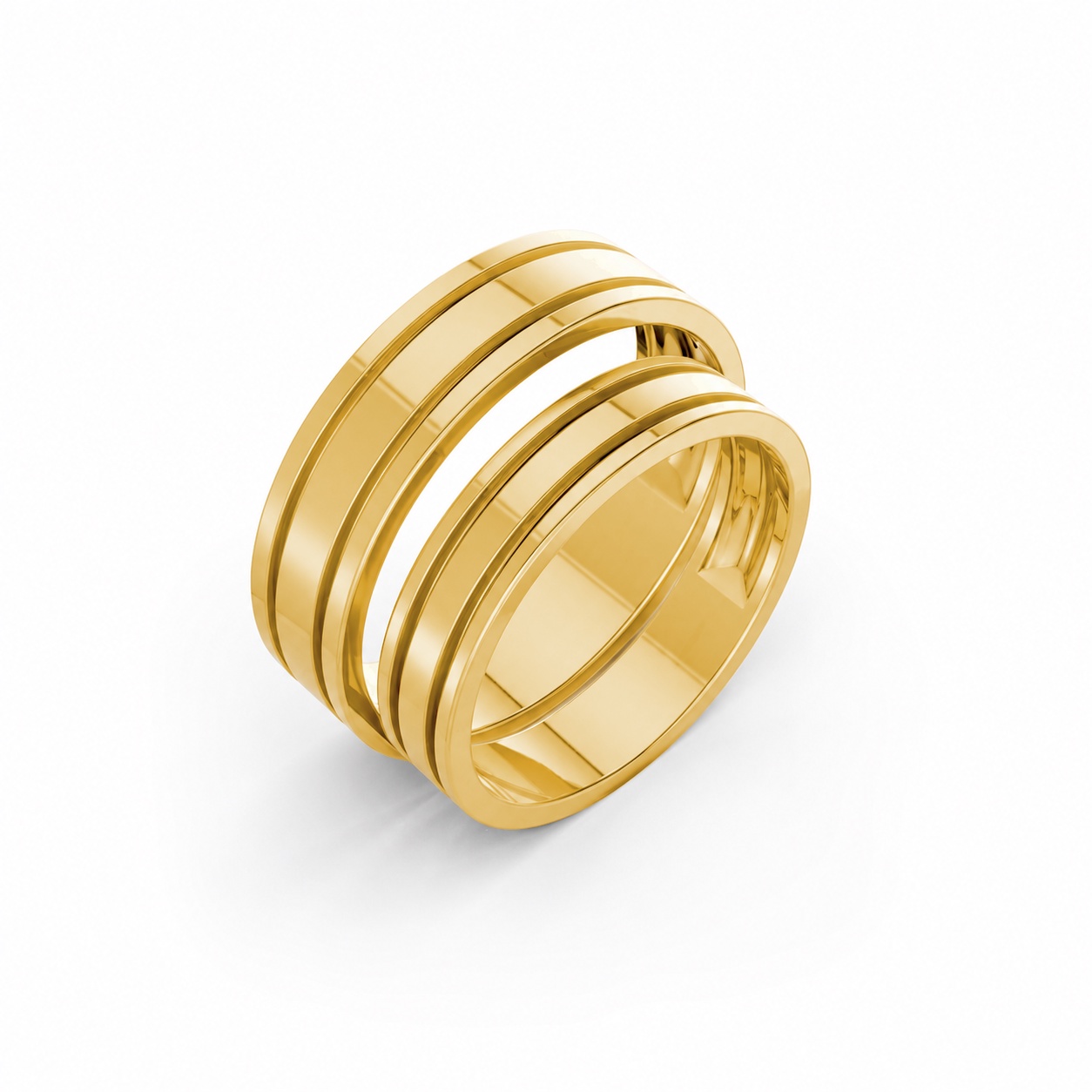 Nhẫn cưới A223 màu Vàng Gold thiết kế tinh tế, sang trọng