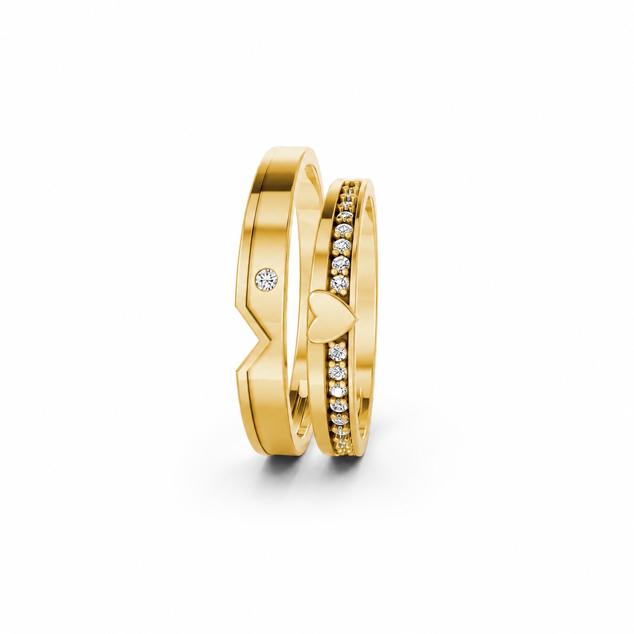 NHẪN CƯỚI A225 Vàng Gold thiết kế phá cách, sang trọng
