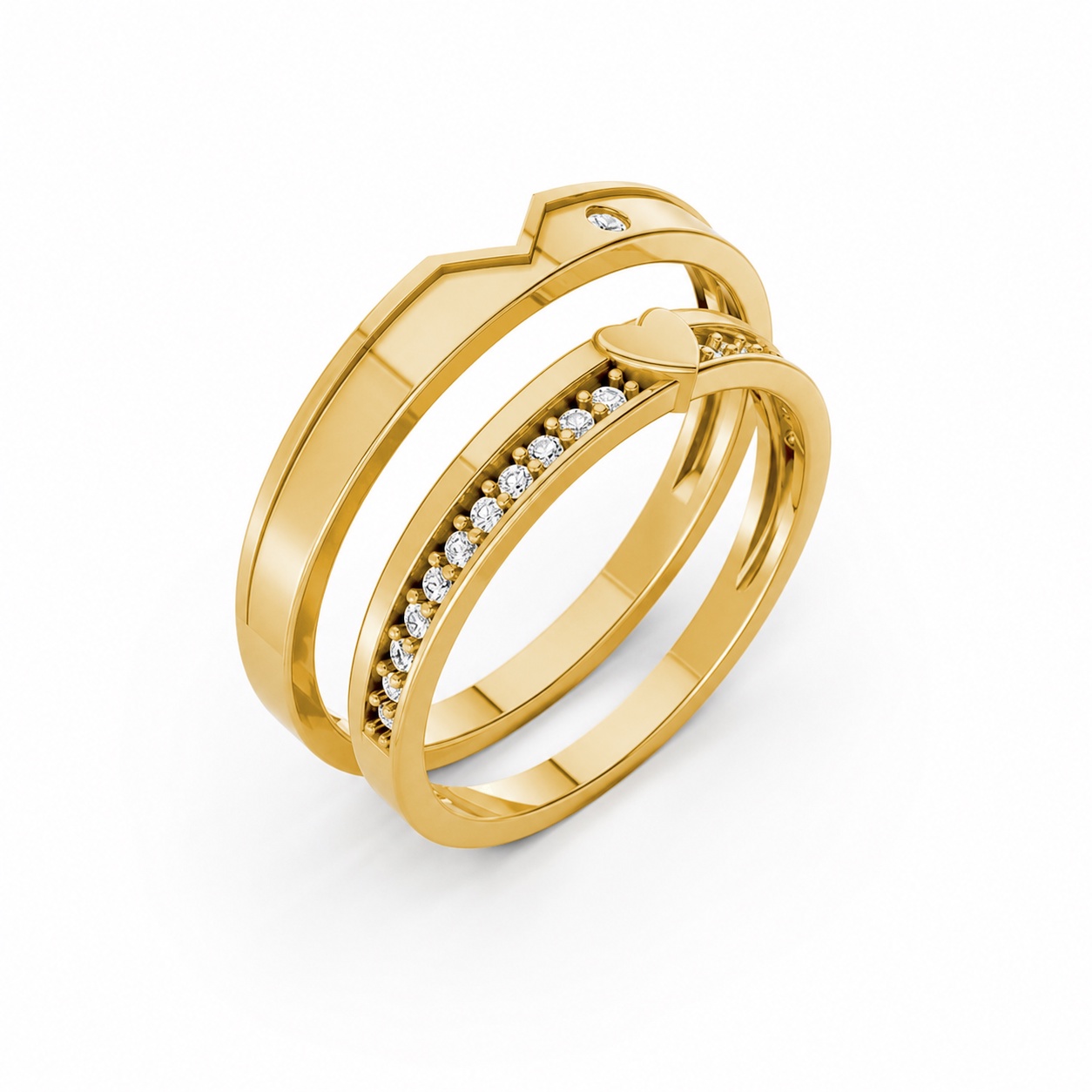 NHẪN CƯỚI A225 Vàng Gold thiết kế tinh tế, sang trọng
