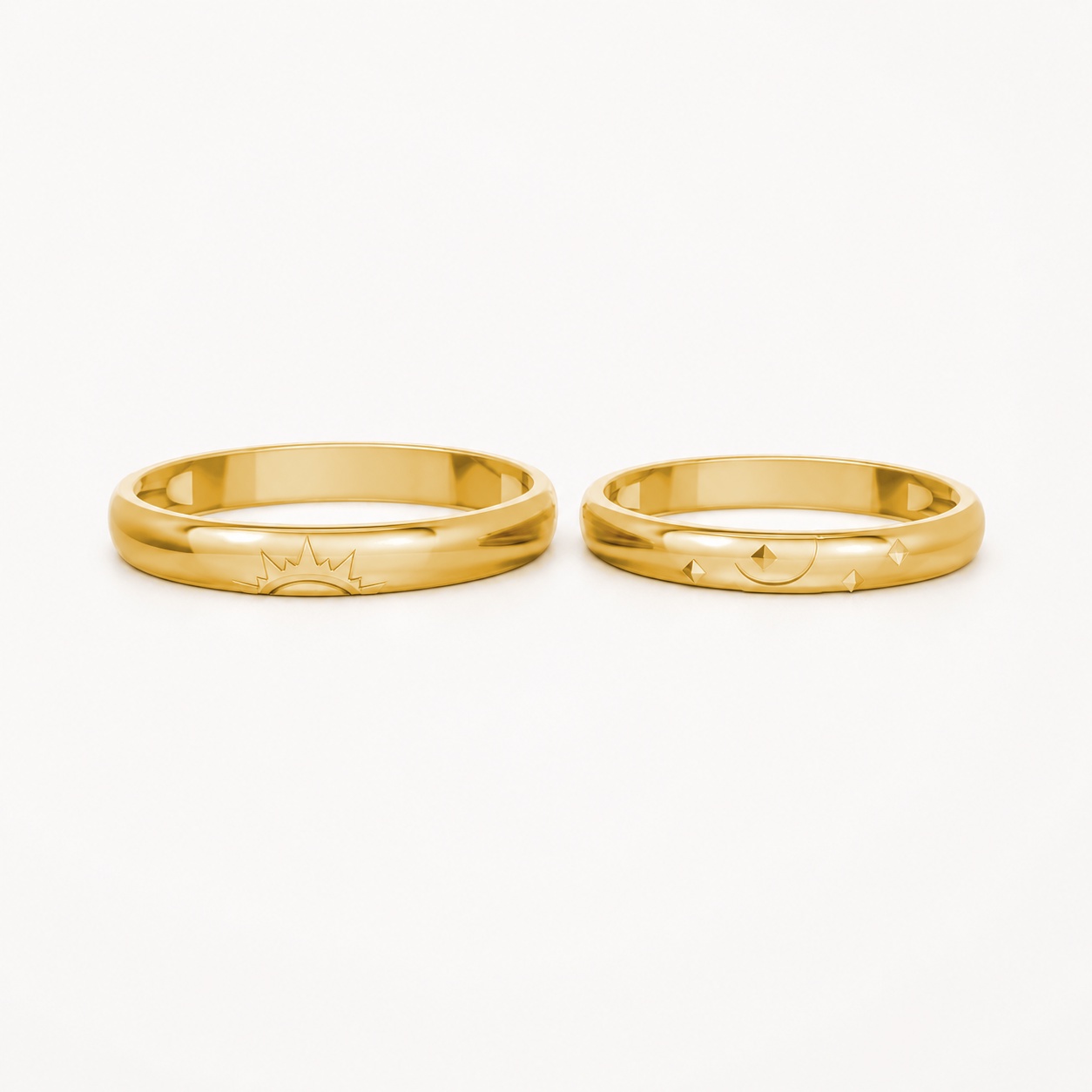 NHẪN CƯỚI A226 màu Vàng Gold thiết kế tinh xảo, độc đáo
