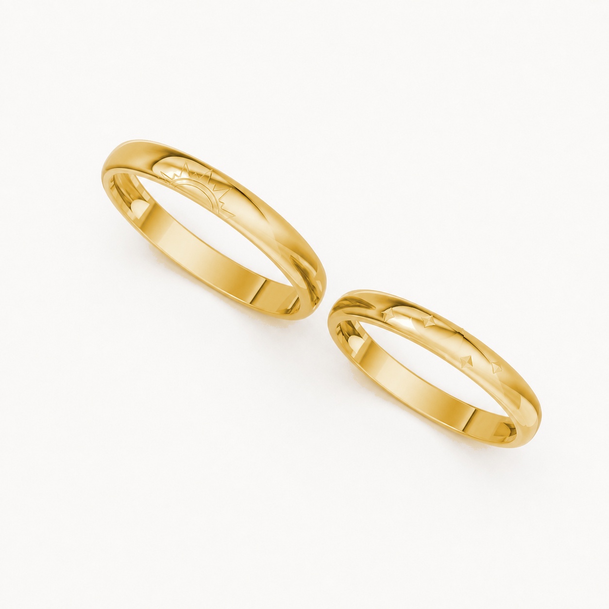 NHẪN CƯỚI A226 màu Vàng Gold vàng 10K/14K/18K/607 cao cấp, thanh lịch