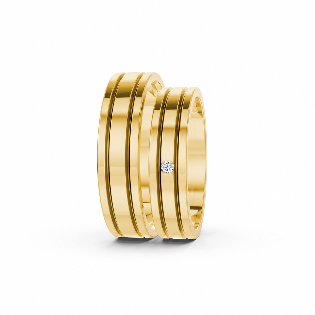 NHẪN CƯỚI A227 màu Vàng Gold thiết kế tinh xảo, độc đáo