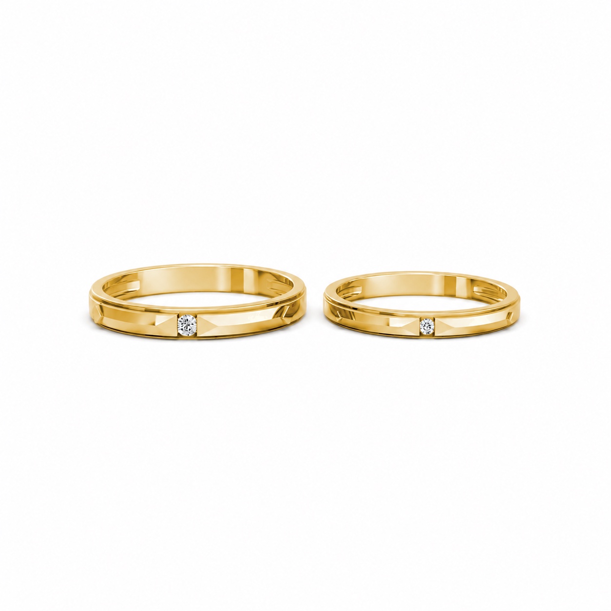 NHẪN CƯỚI A235 Vàng Gold vàng 10K/14K/18K/607 cao cấp, thanh lịch
