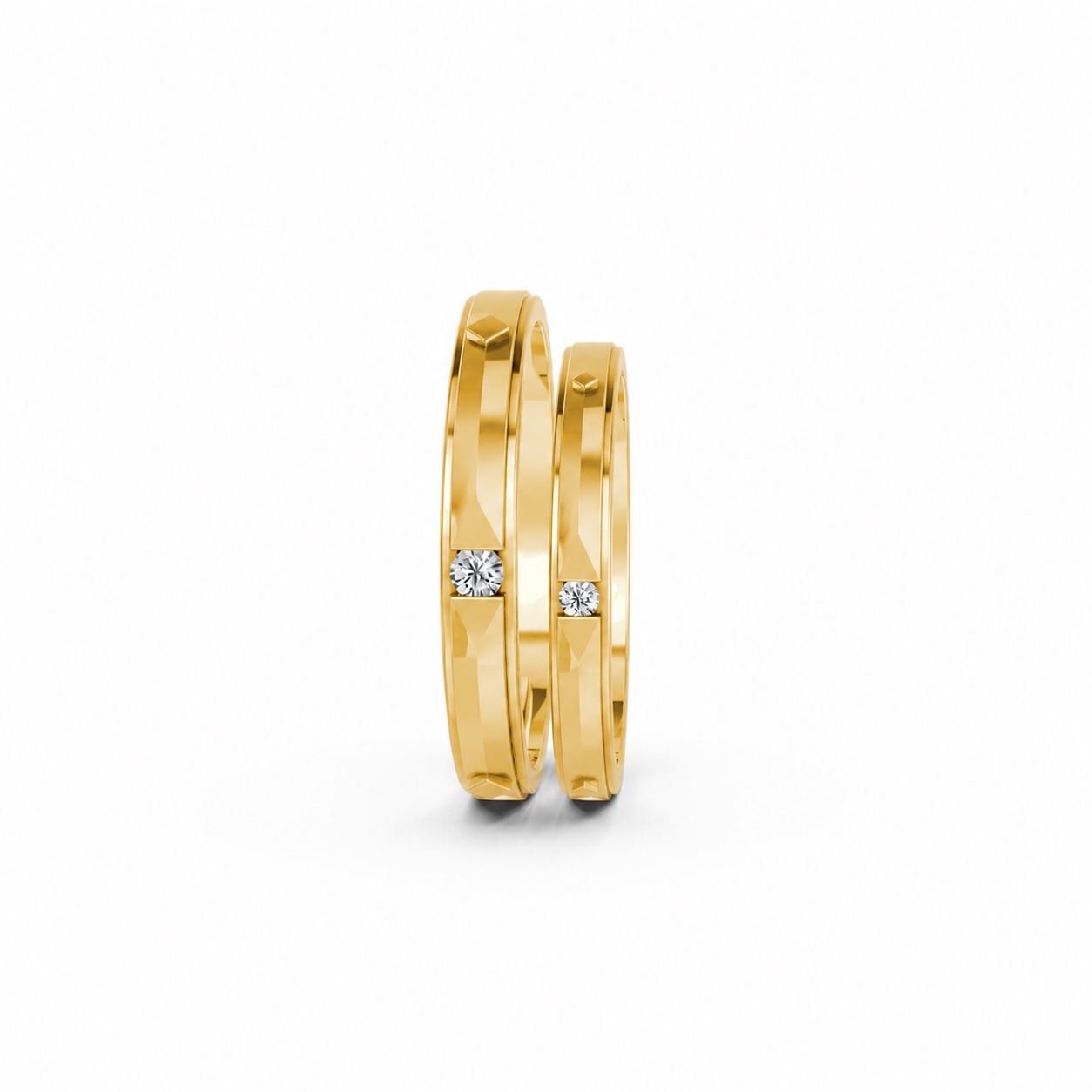NHẪN CƯỚI A235 Vàng Gold thiết kế phá cách, sang trọng