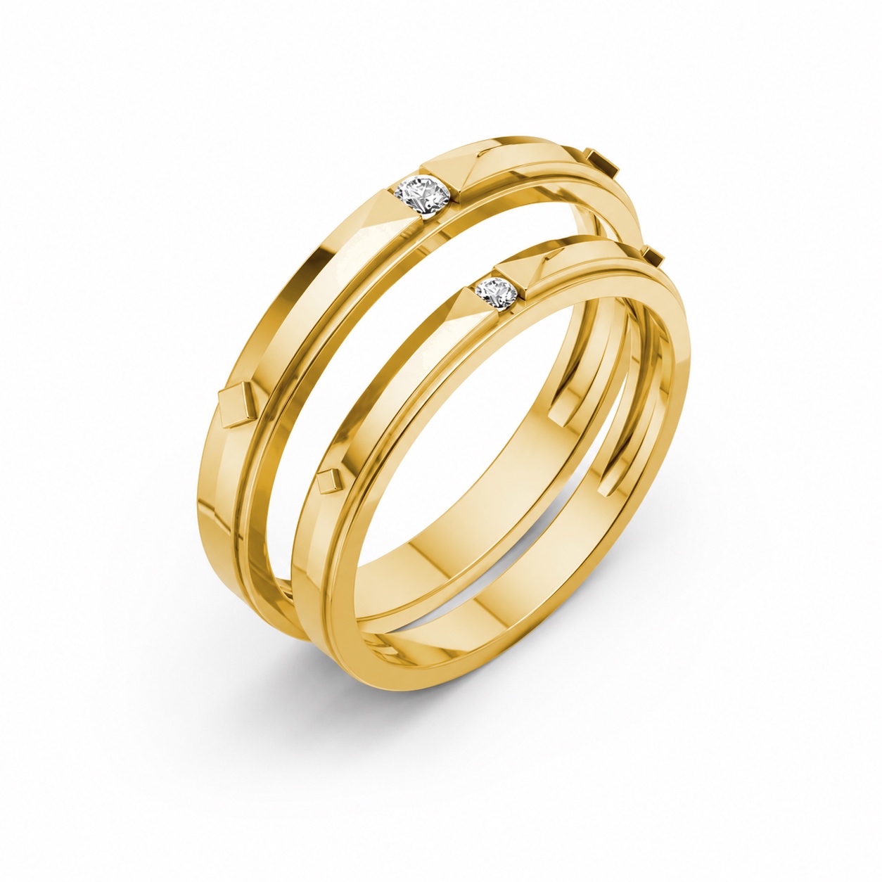 NHẪN CƯỚI A235 Vàng Gold thiết kế tinh tế, sang trọng