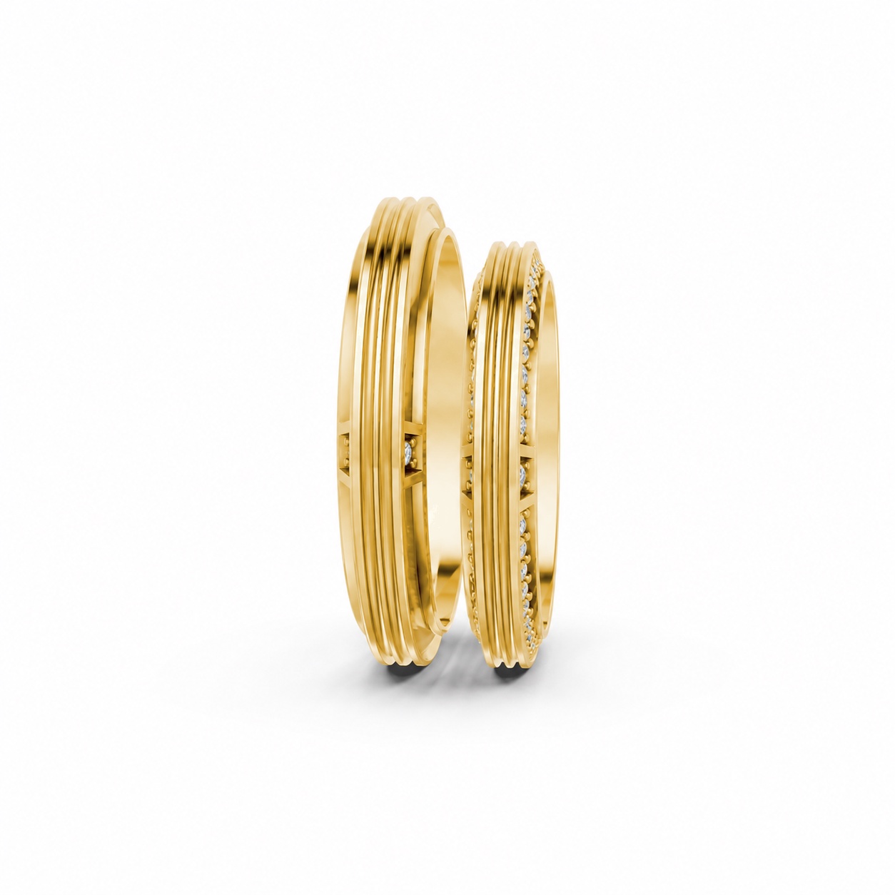 NHẪN CƯỚI A237 Vàng Gold thiết kế phá cách, sang trọng