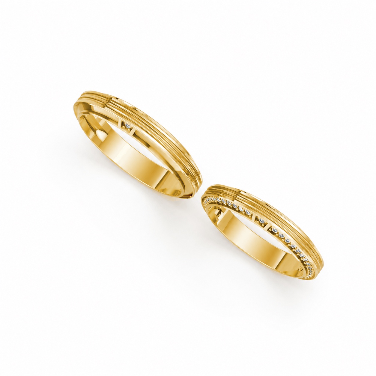 NHẪN CƯỚI A237 Vàng Gold thiết kế tinh xảo, độc đáo
