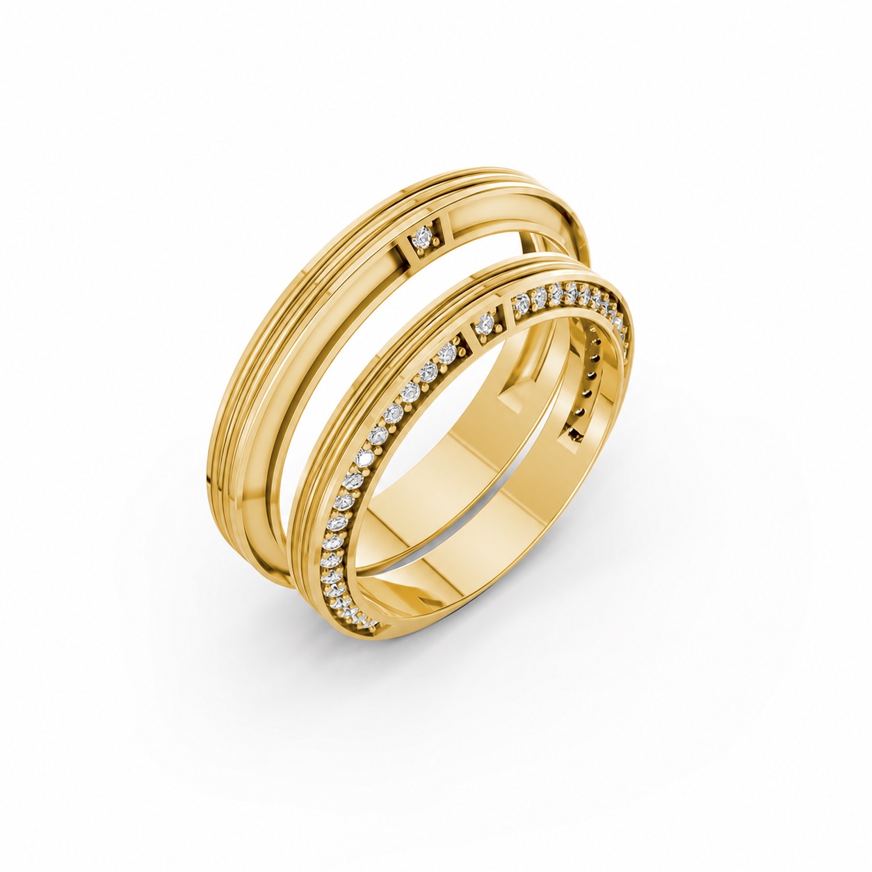 NHẪN CƯỚI A237 Vàng Gold thiết kế tinh tế, sang trọng