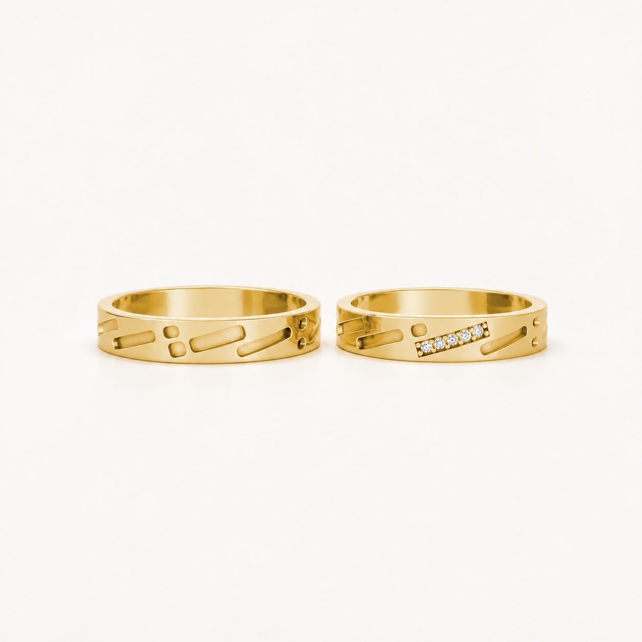 NHẪN CƯỚI A239 Vàng Gold vàng 10K/14K/18K/607 cao cấp, thanh lịch