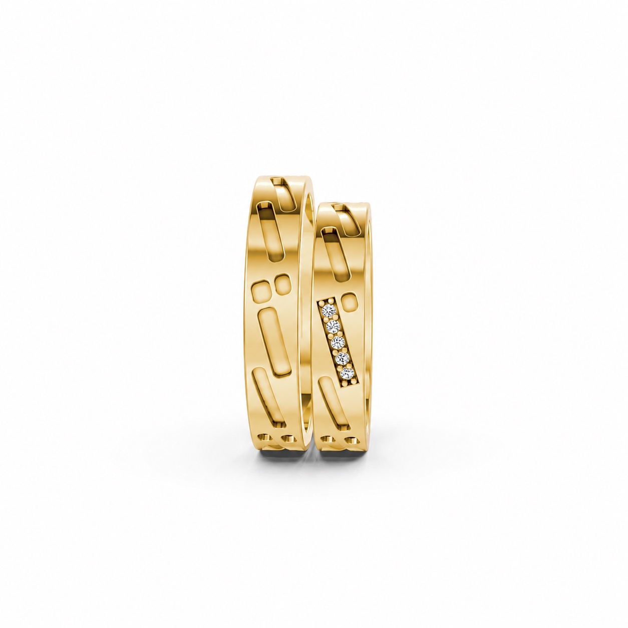 NHẪN CƯỚI A239 Vàng Gold thiết kế phá cách, sang trọng