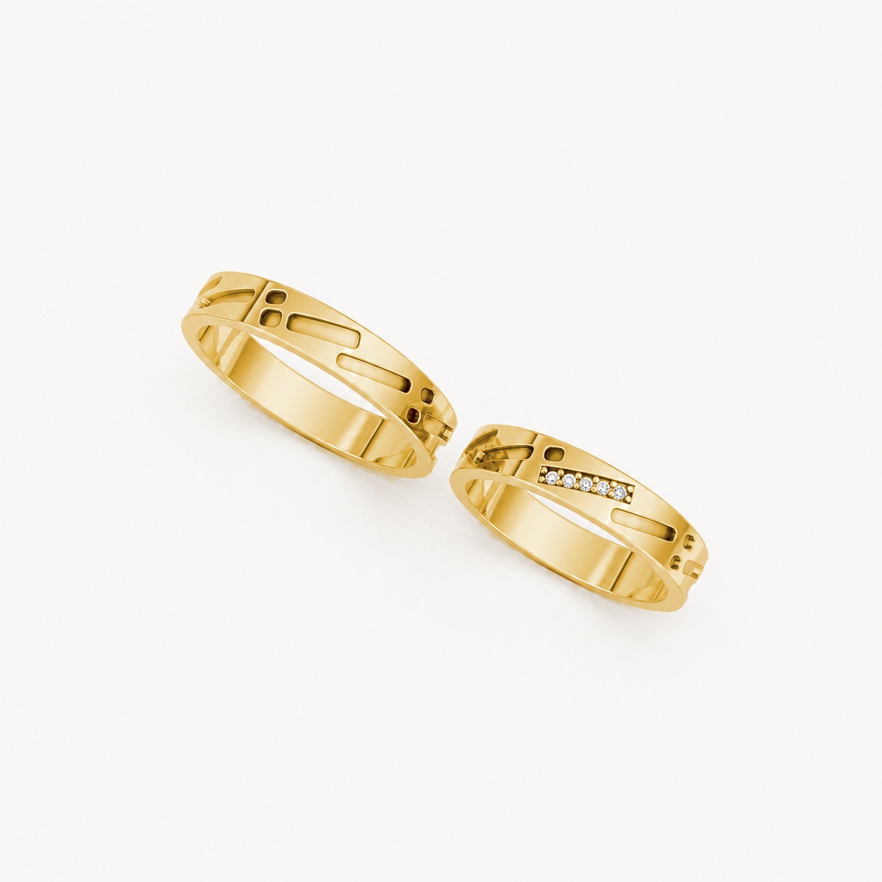 NHẪN CƯỚI A239 Vàng Gold thiết kế tinh xảo, độc đáo