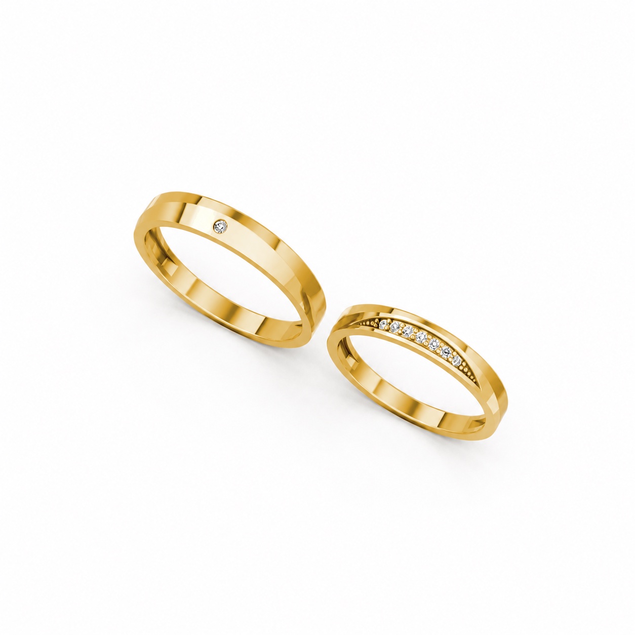 NHẪN CƯỚI A240 Vàng Gold thiết kế tinh xảo, độc đáo