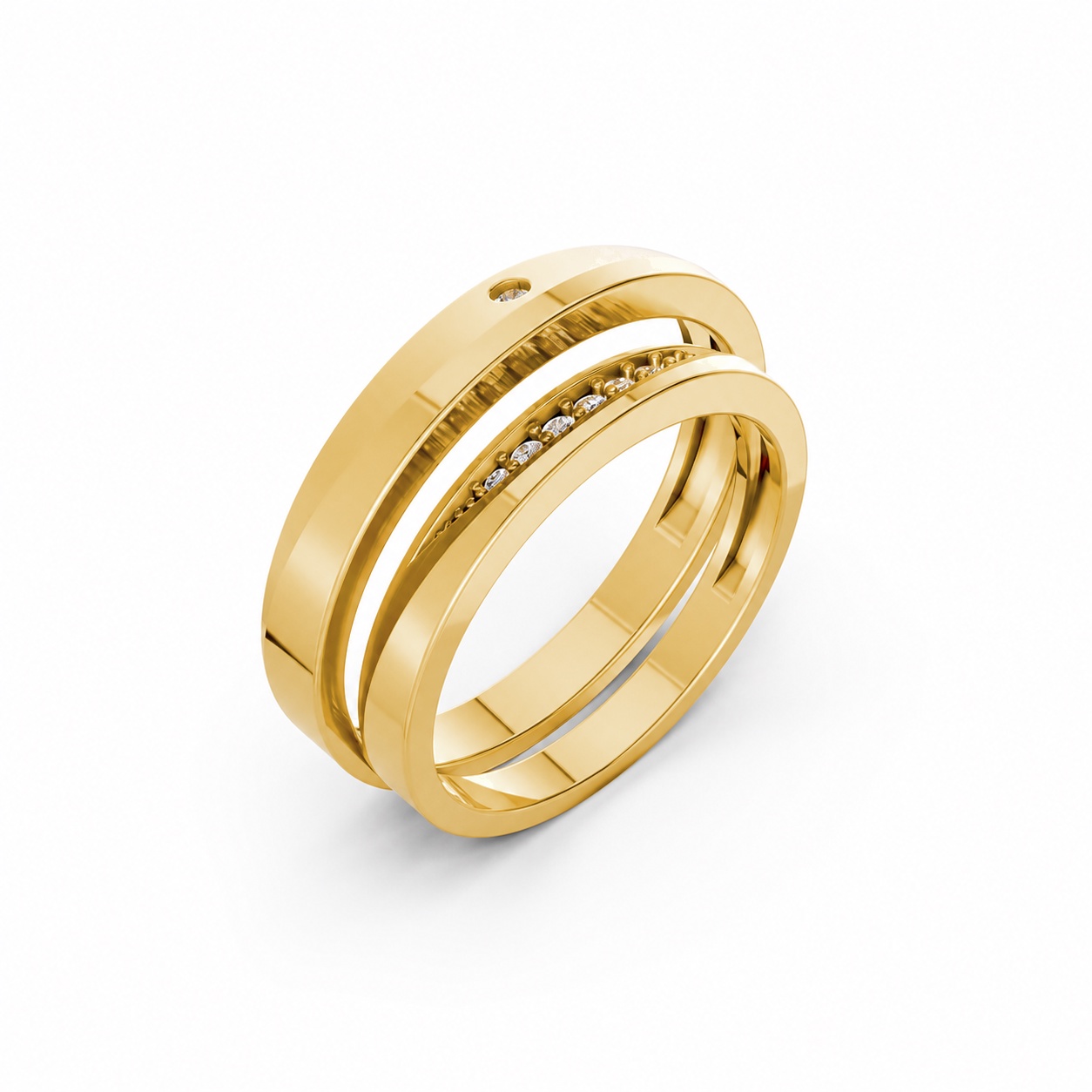 NHẪN CƯỚI A240 Vàng Gold thiết kế tinh tế, sang trọng