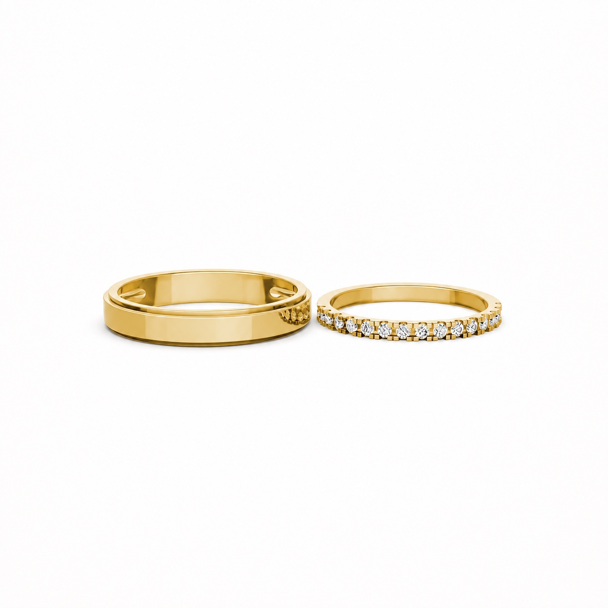 Nhẫn cưới A244 Vàng Gold thiết kế phá cách, sang trọng