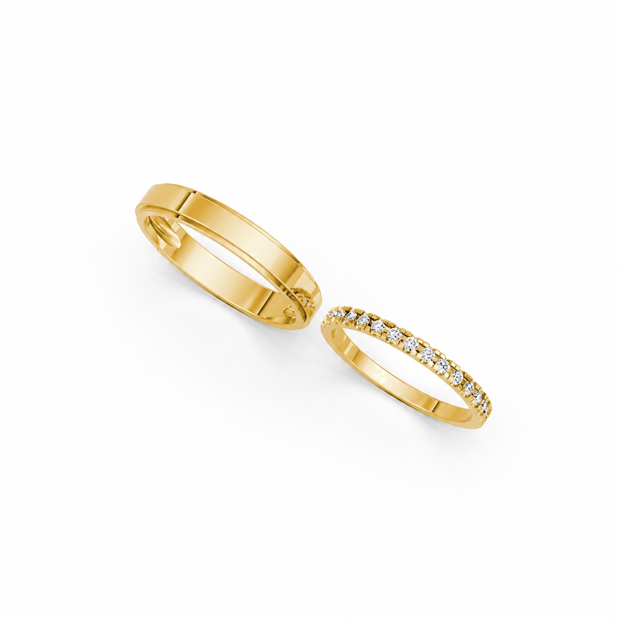 Nhẫn cưới A244 Vàng Gold thiết kế tinh xảo, độc đáo