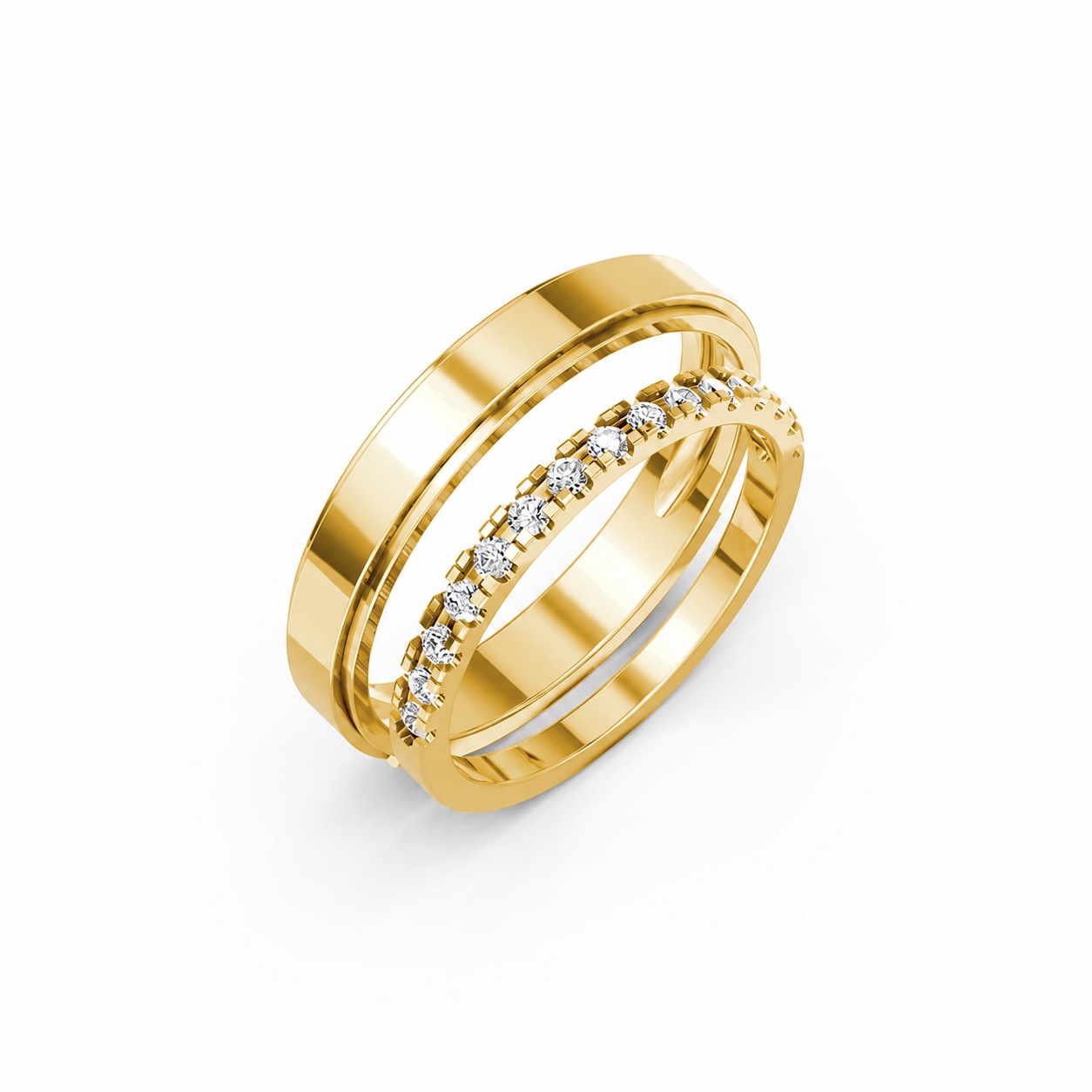 Nhẫn cưới A244 Vàng Gold thiết kế tinh tế, sang trọng