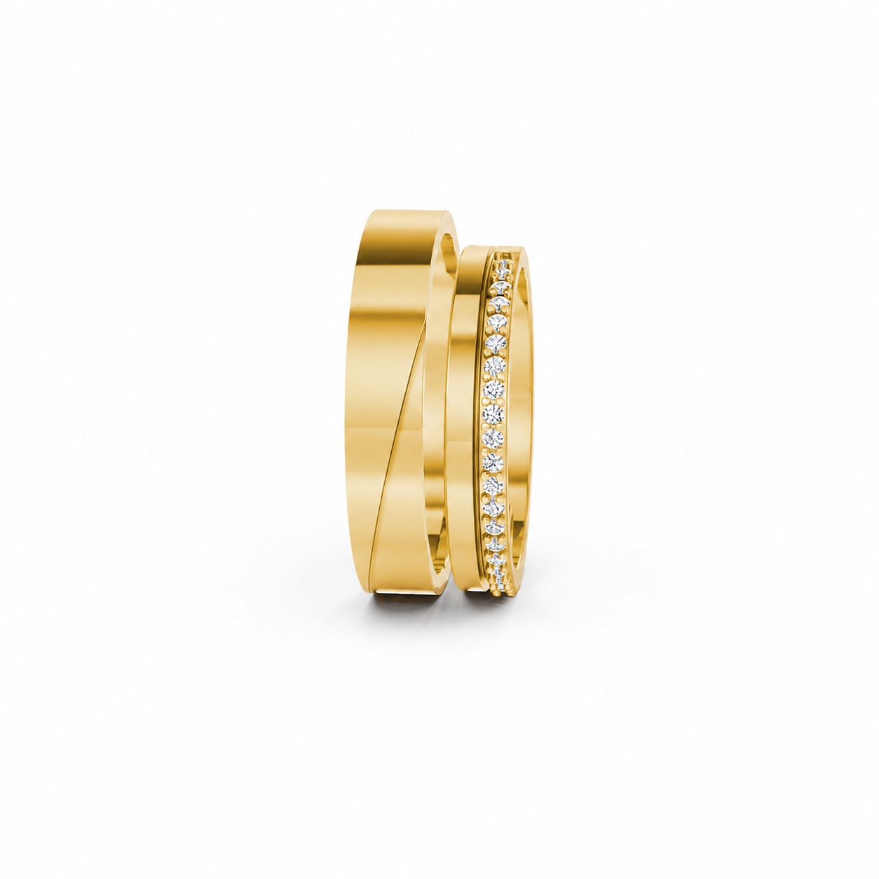 NHẪN CƯỚI A245 Vàng Gold thiết kế phá cách, sang trọng