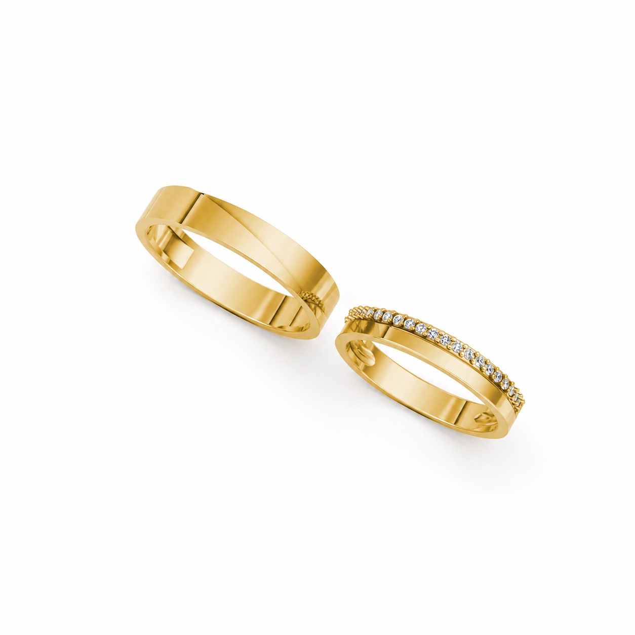 NHẪN CƯỚI A245 Vàng Gold thiết kế tinh xảo, độc đáo