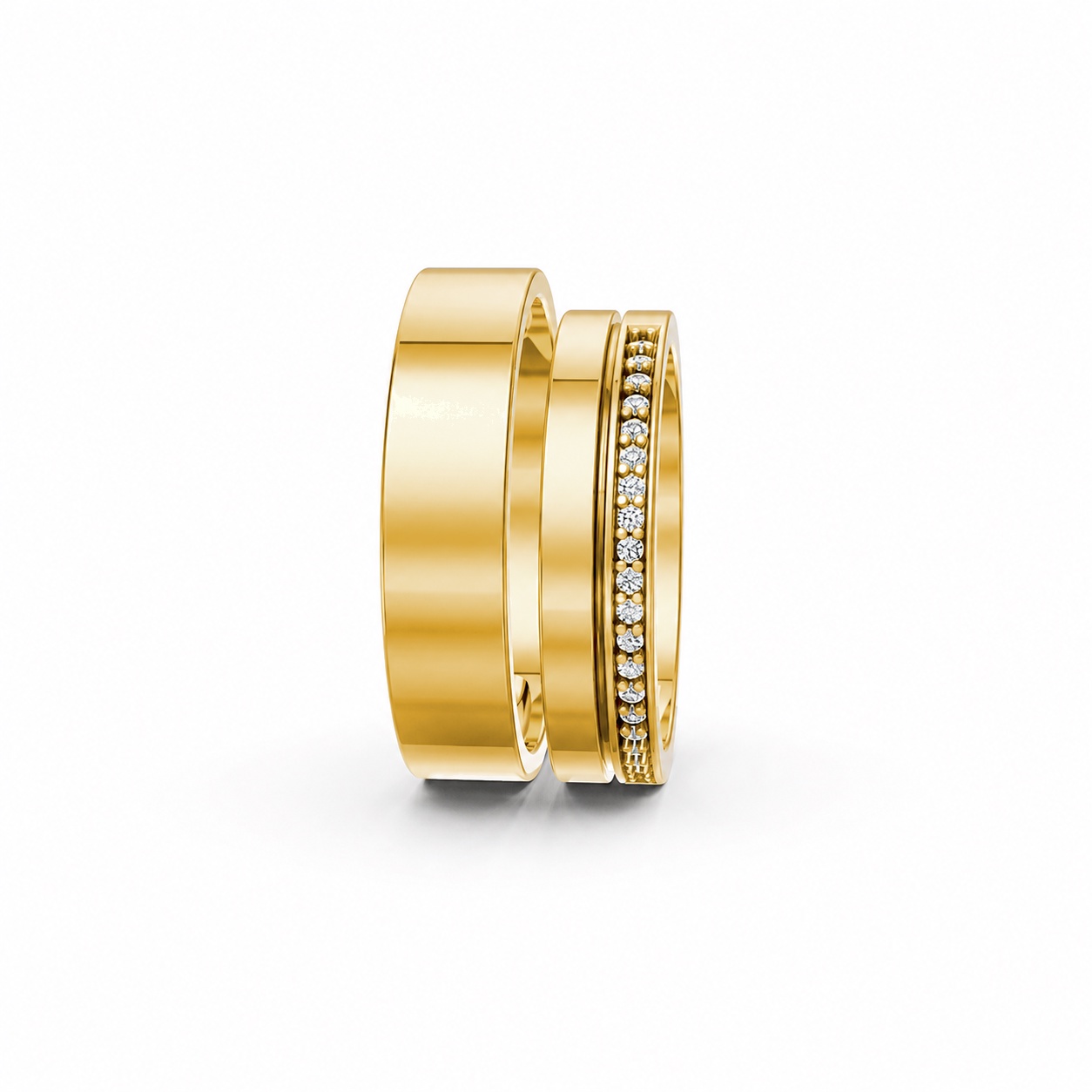 Nhẫn cưới A247 màu Vàng Gold vàng 10K/14K/18K/607 cao cấp, thanh lịch