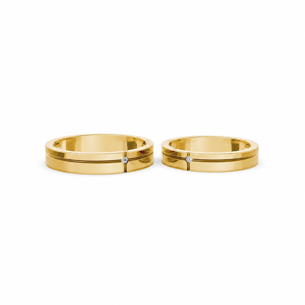NHẪN CƯỚI A251 Vàng Gold vàng 10K/14K/18K/607 cao cấp, thanh lịch