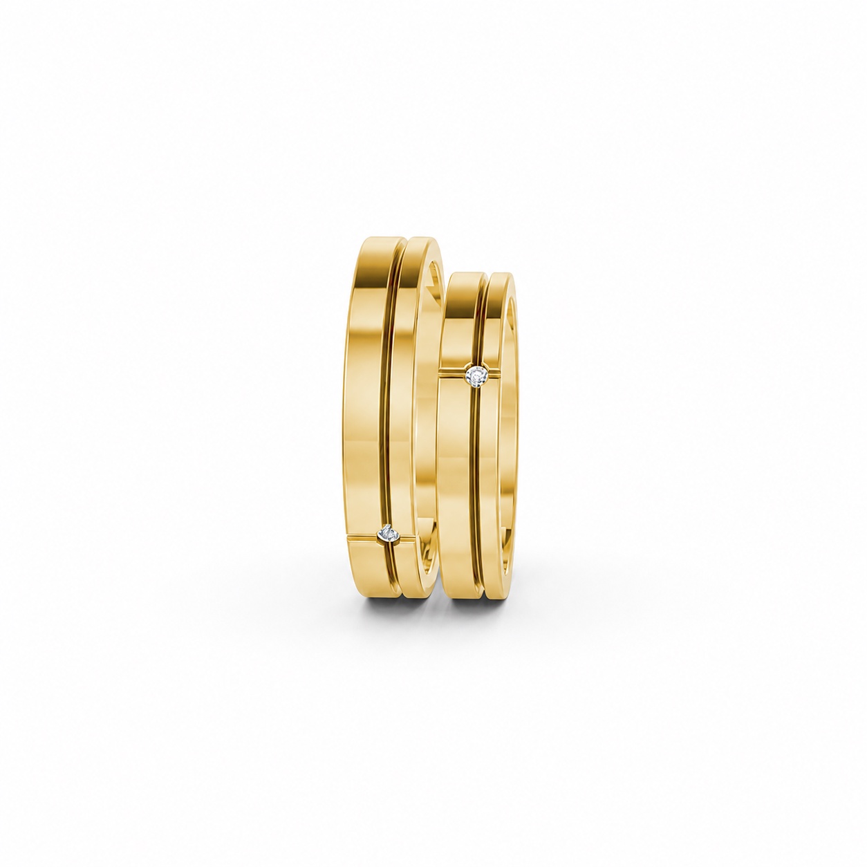 NHẪN CƯỚI A251 Vàng Gold thiết kế phá cách, sang trọng