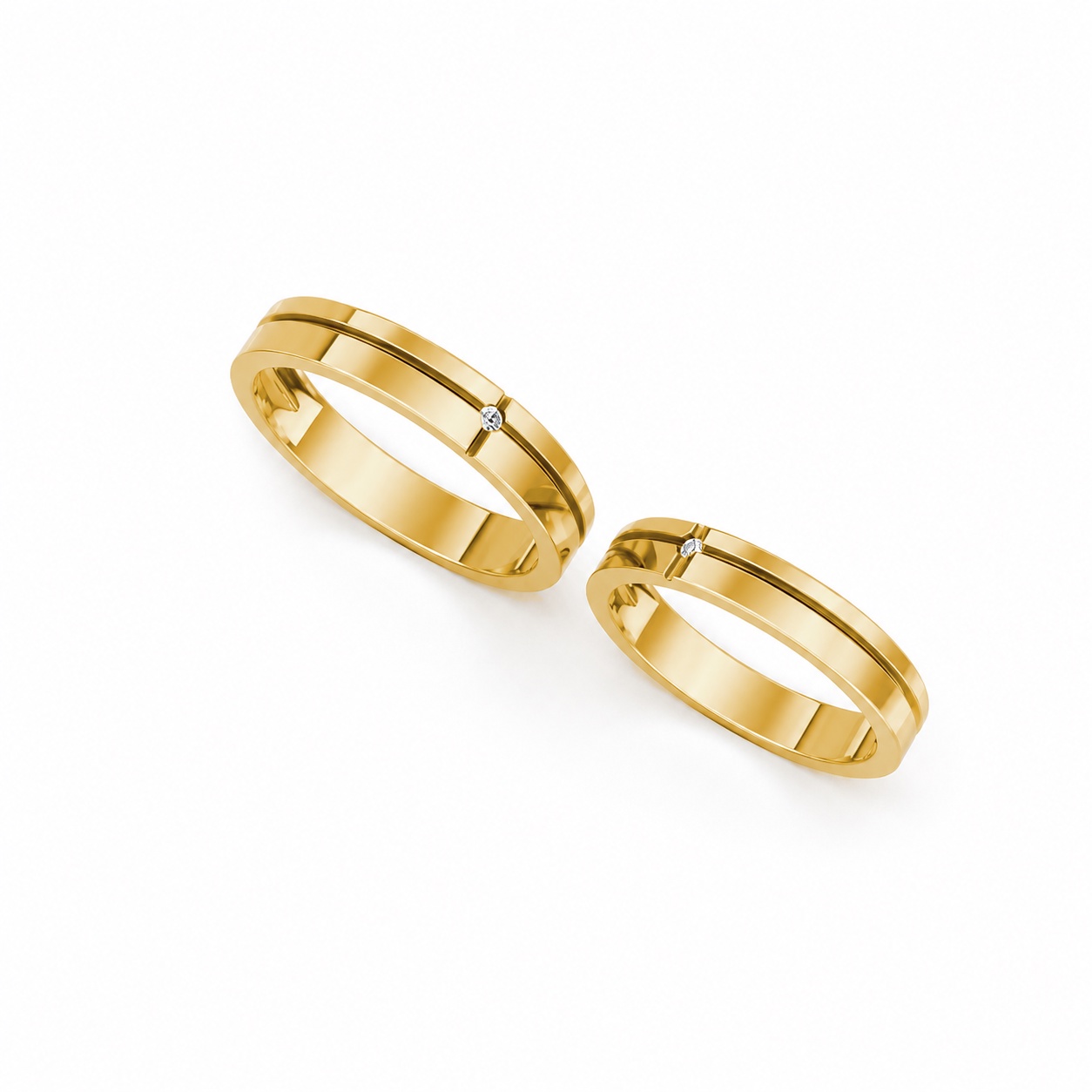 NHẪN CƯỚI A251 Vàng Gold thiết kế tinh xảo, độc đáo