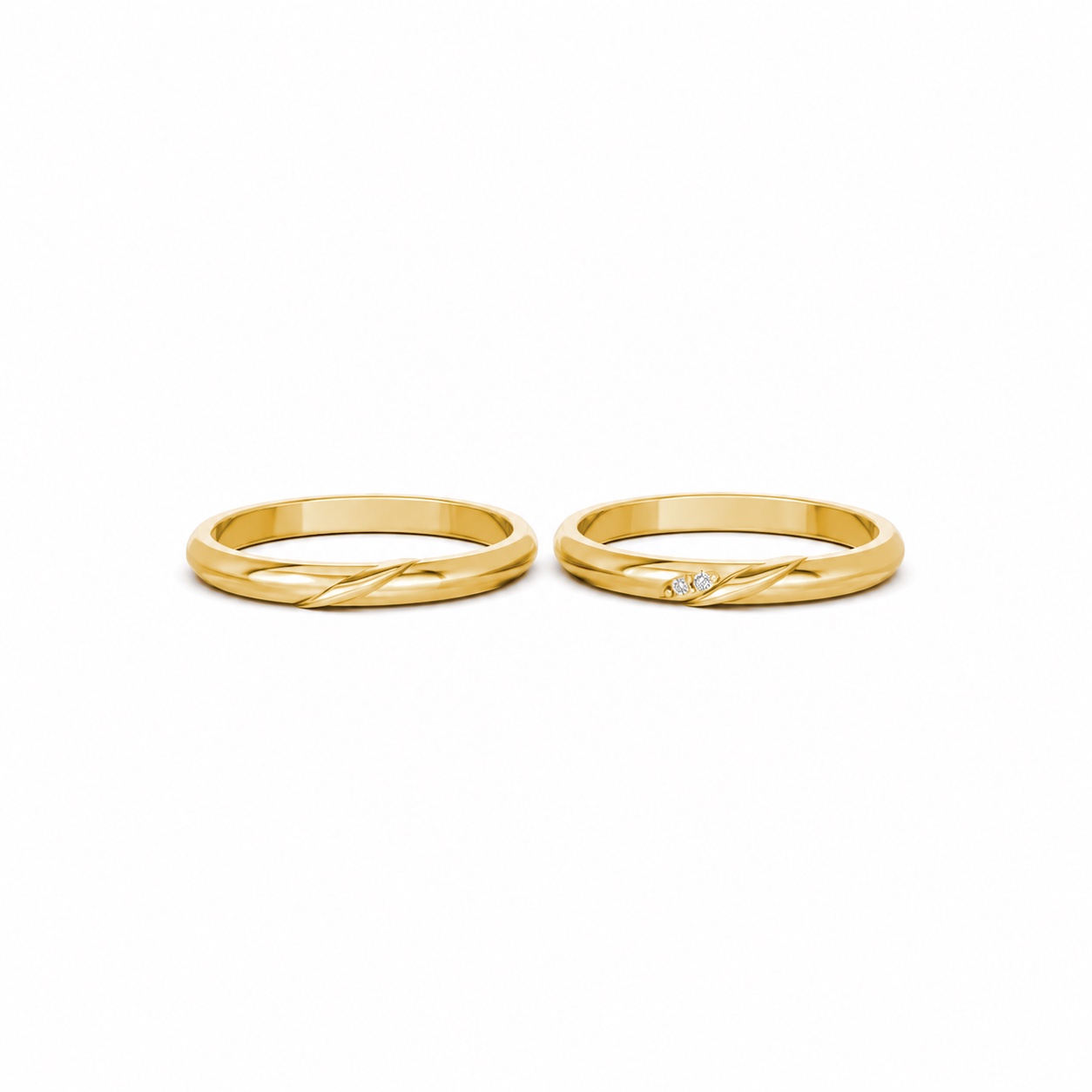 NHẪN CƯỚI A252 Vàng Gold vàng 10K/14K/18K/607 cao cấp, thanh lịch