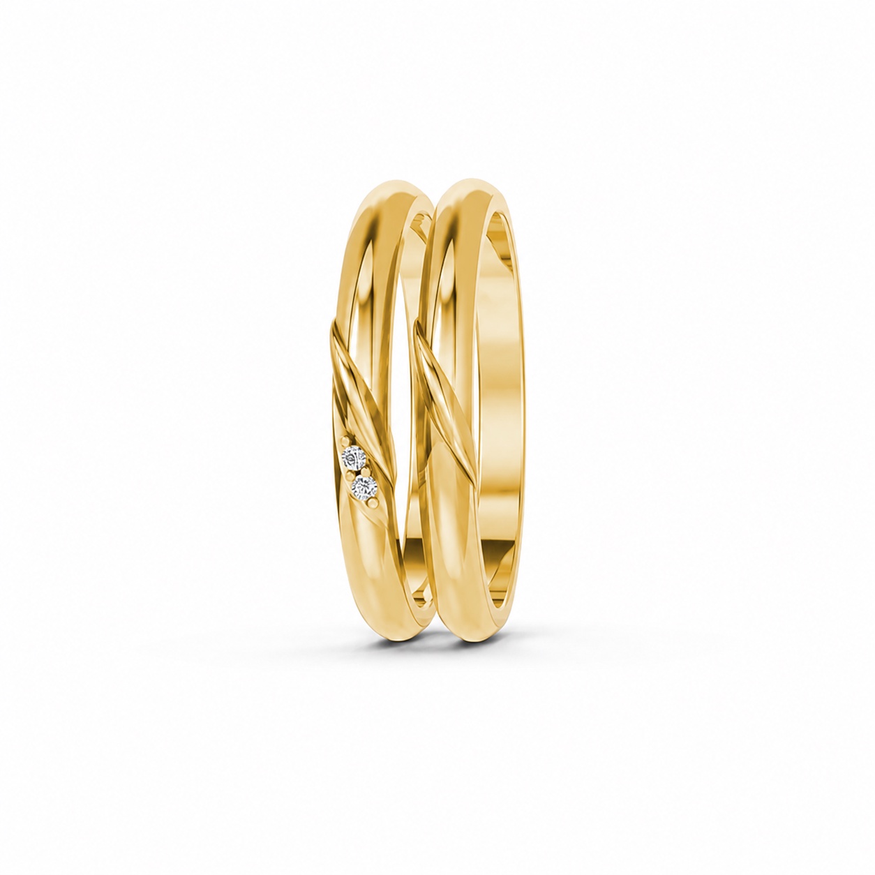 NHẪN CƯỚI A252 Vàng Gold thiết kế phá cách, sang trọng
