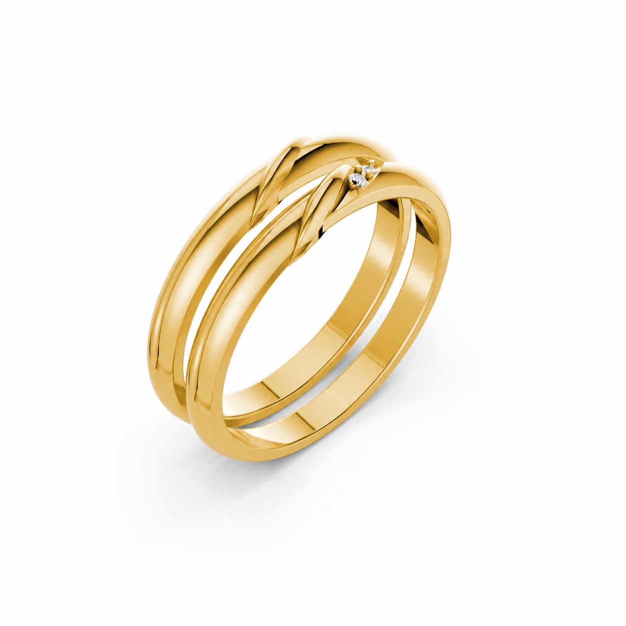 NHẪN CƯỚI A252 Vàng Gold thiết kế tinh tế, sang trọng