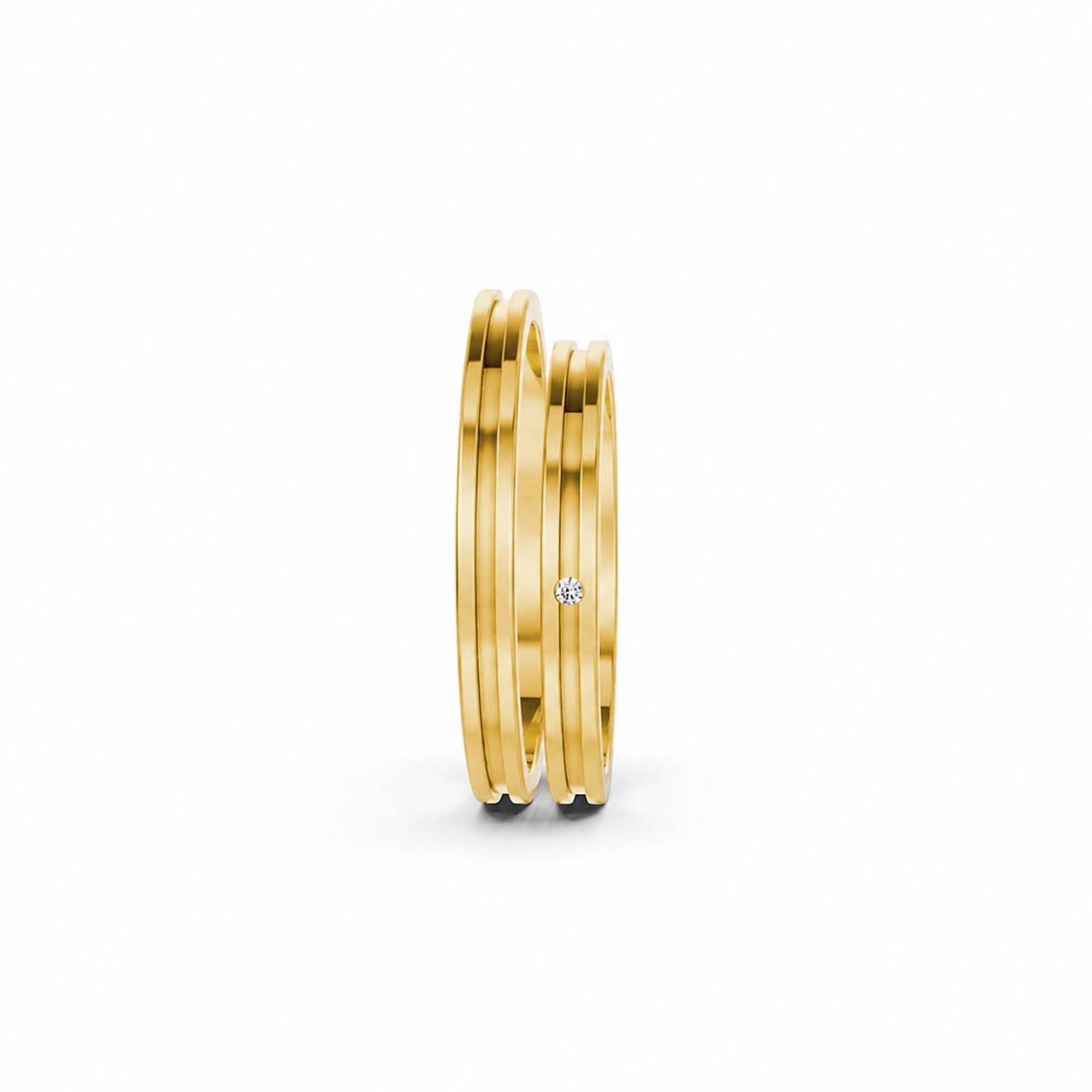 NHẪN CƯỚI A254 màu Vàng Gold vàng 10K/14K/18K/607 cao cấp, thanh lịch
