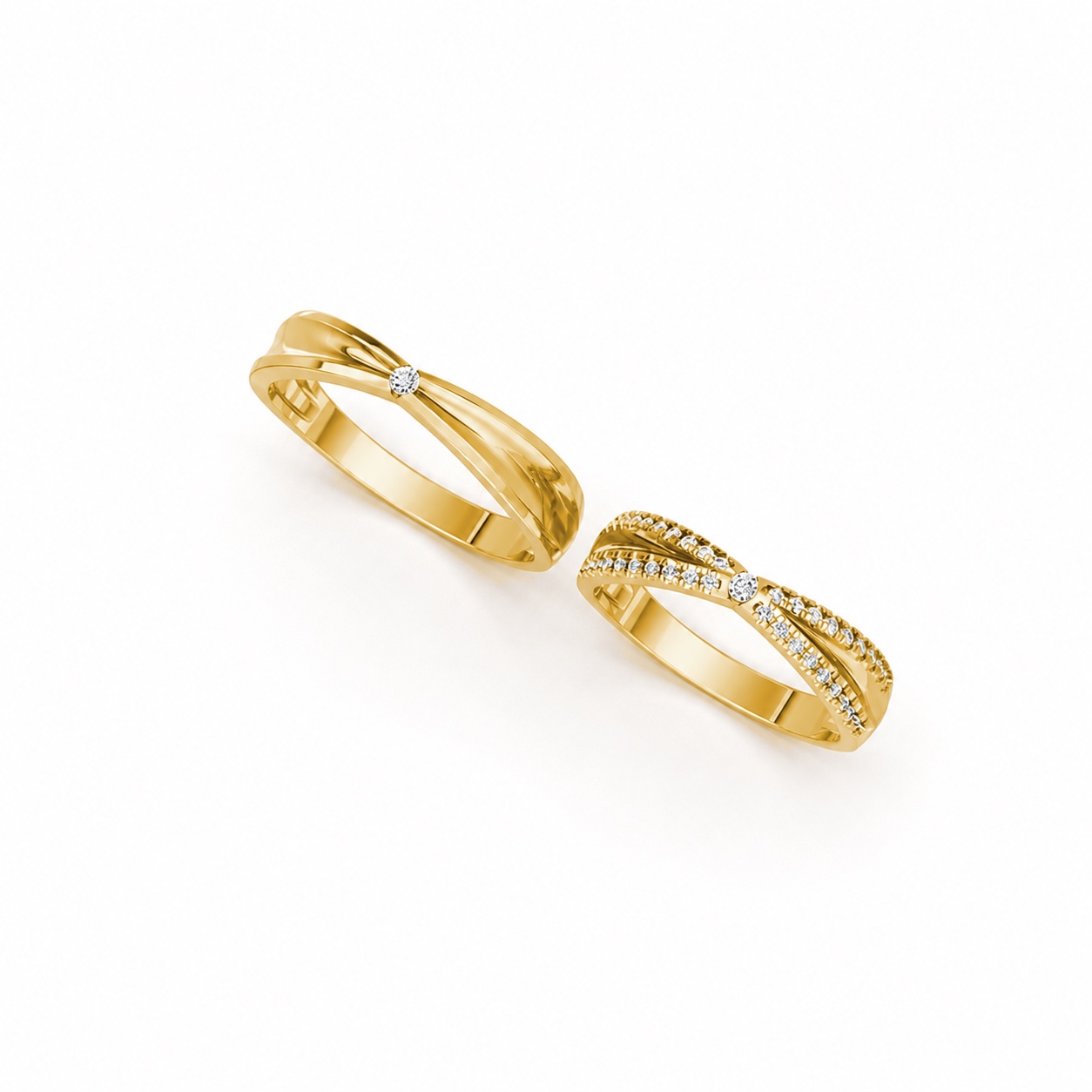 NHẪN CƯỚI A256 Vàng Gold thiết kế tinh xảo, độc đáo